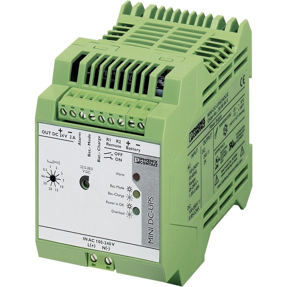 Phoenix Contact MINI-DC-UPS/24DC/2 Industrielle USV-Anlage (DIN Rail) Hutschienen-Netzteil