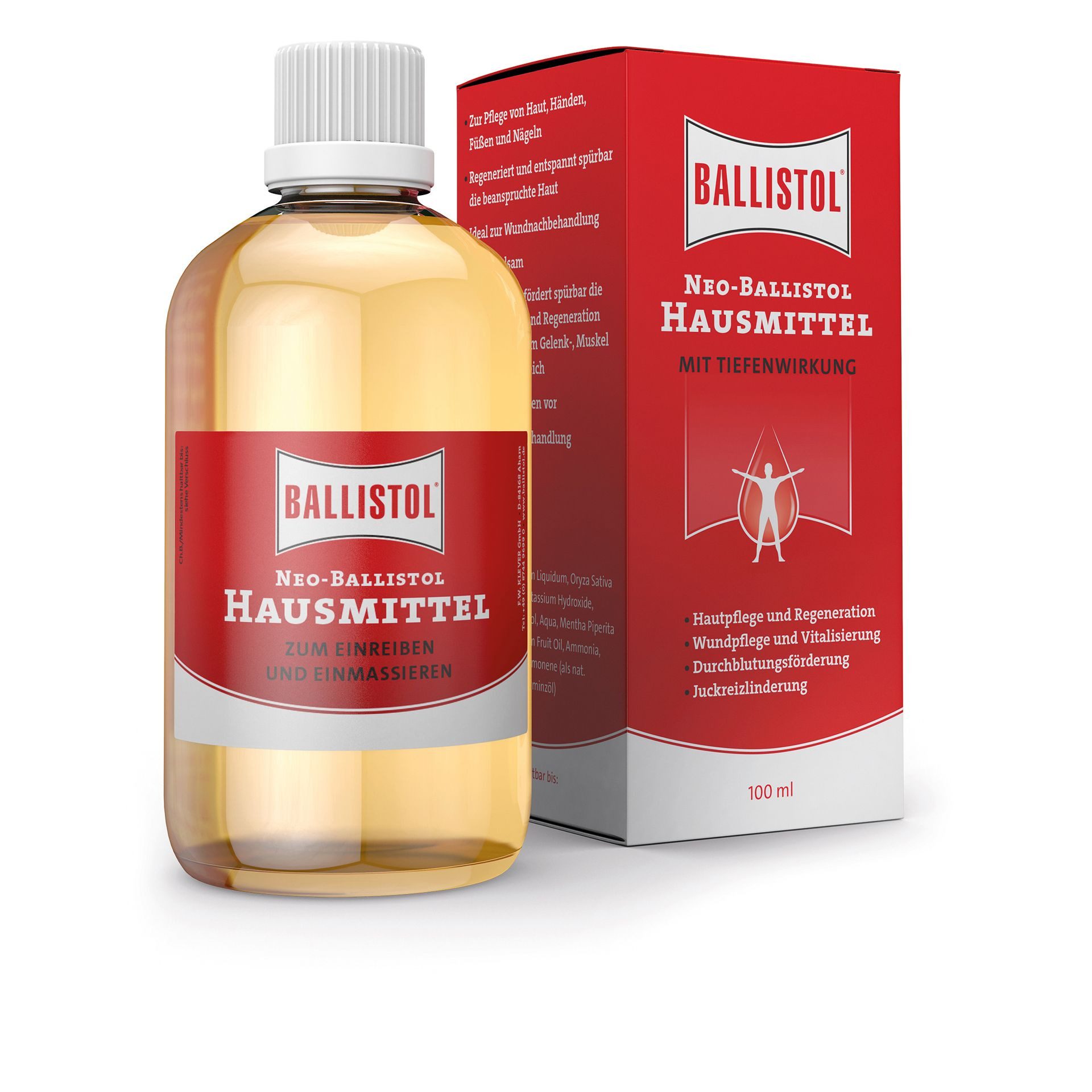 Ballistol Massageöl Ballistol 'Neo-Ballistol Hausmittel' Pflegeöl 100ml, Vielseitiges Pflegeöl für Haut & Körper