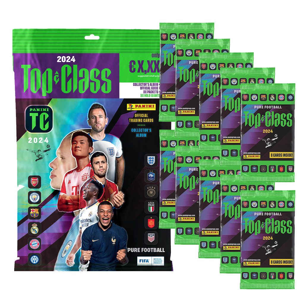 Panini Sammelkarte FIFA Top Class 2024 - Trading Cards - 1 Starter + 10 Booster