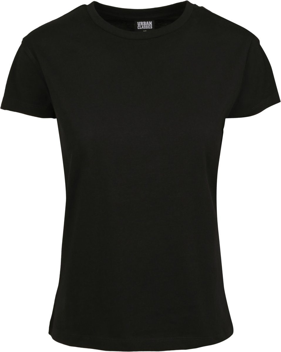 URBAN CLASSICS T-Shirt Damen Box black Ladies Basic (1-tlg) Tee