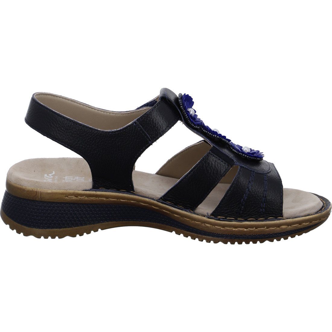 Hawaii Sandalette Ara - blau 048062 Sandalette Glattleder Ara Schuhe,