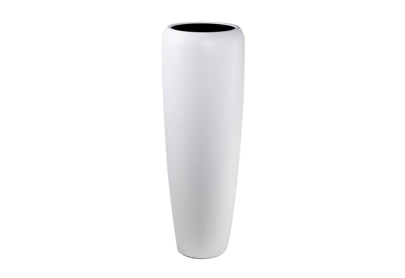 Flingora Bodenvase Cleo, mit Einsatz - Fiberglas - Indoor & Outdoor - Samtweiß - Höhe 97 cm