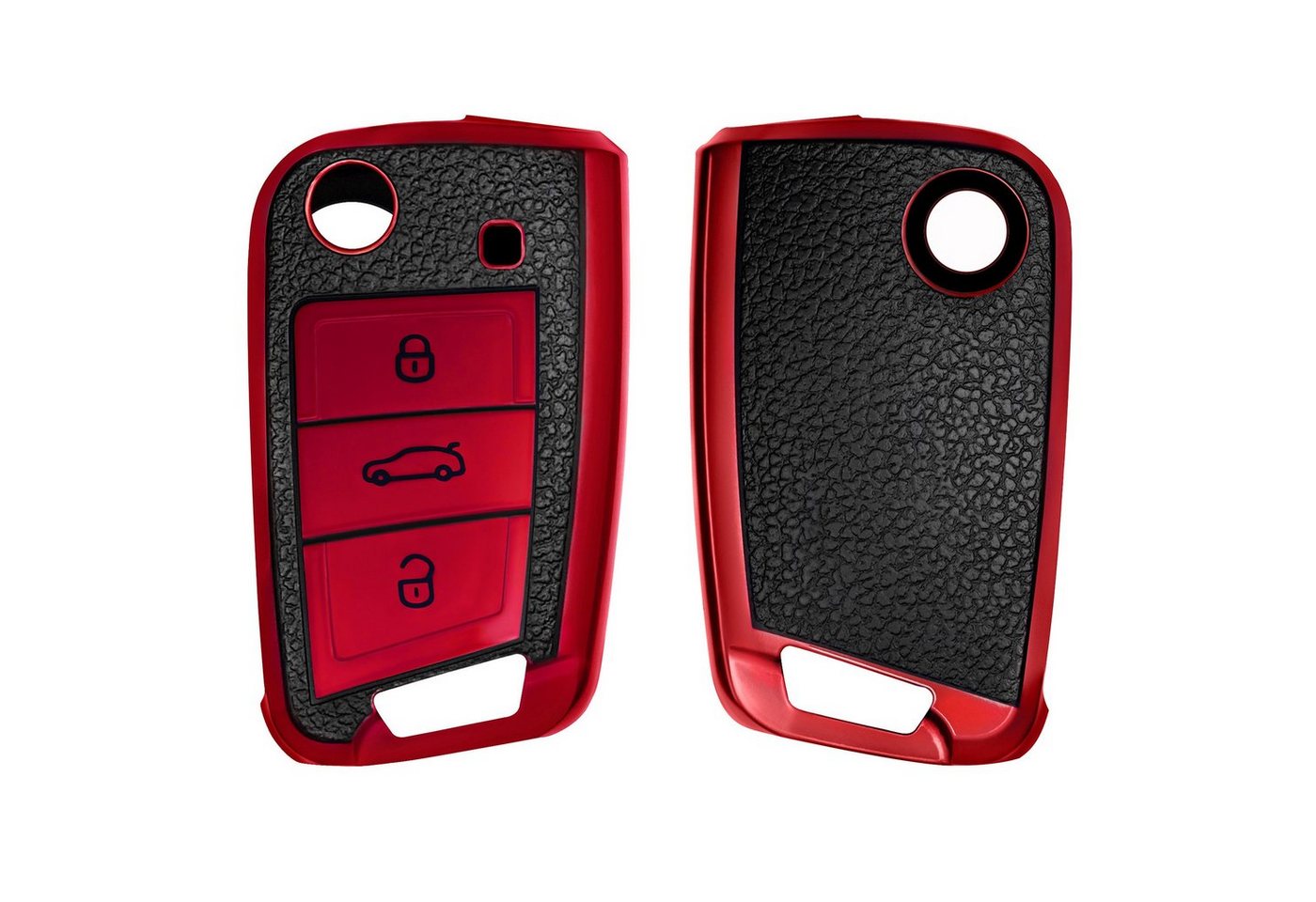 kwmobile Schlüsseltasche Autoschlüssel Hülle für VW Golf 7 MK7 (1-tlg), TPU Schutzhülle Schlüsselhülle Cover