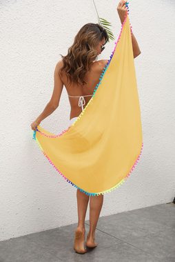 ZWY Strandkleid Sommerkleid damen leicht,lang sommerkleid,sexy boho strandkleid (Seitliche Bindungen) Kurze Strandkleider und Strandröcke für Damen