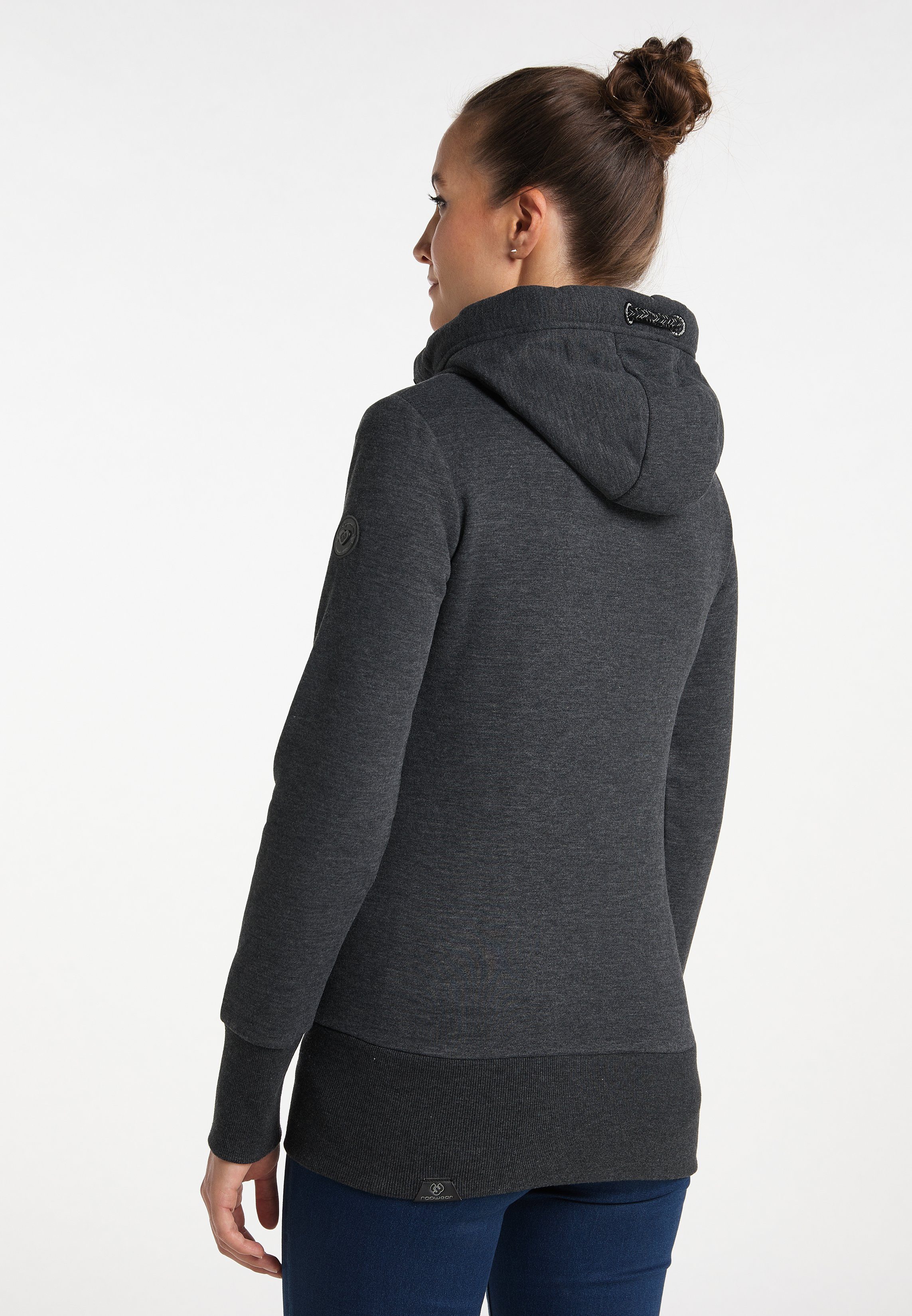 Ragwear Sweatshirt NESKA ZIP Nachhaltige & Vegane BLACK Mode