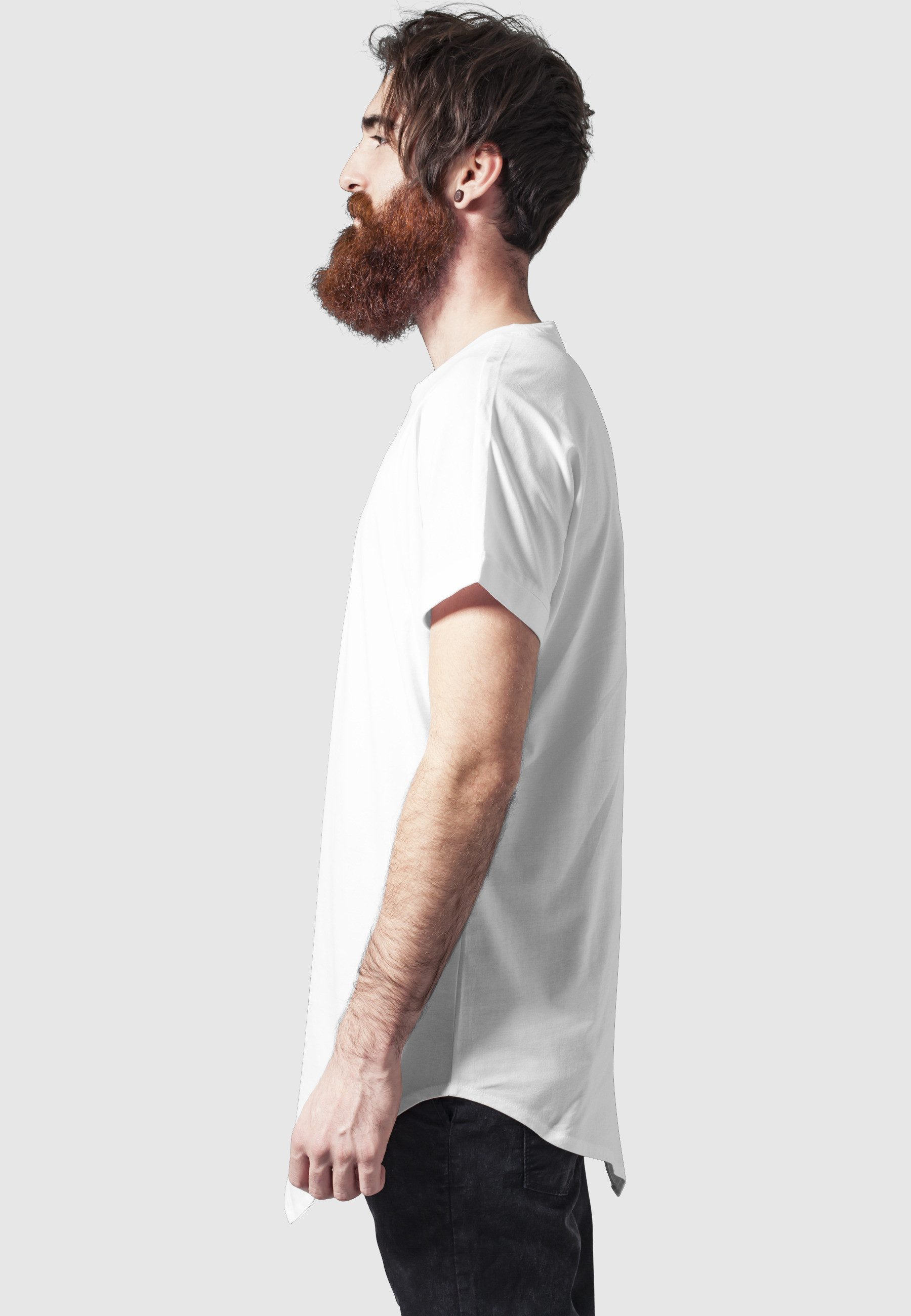 URBAN CLASSICS Longshirt Urban Classics Herren Asymetric Long Tee (1-tlg)