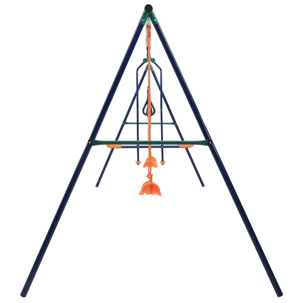 vidaXL Spielturm Schaukelset mit Turningen und 4 Sitzen Stahl