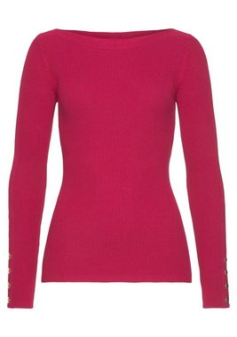 Melrose Strickpullover aus Rippqualität mit Knöpfen