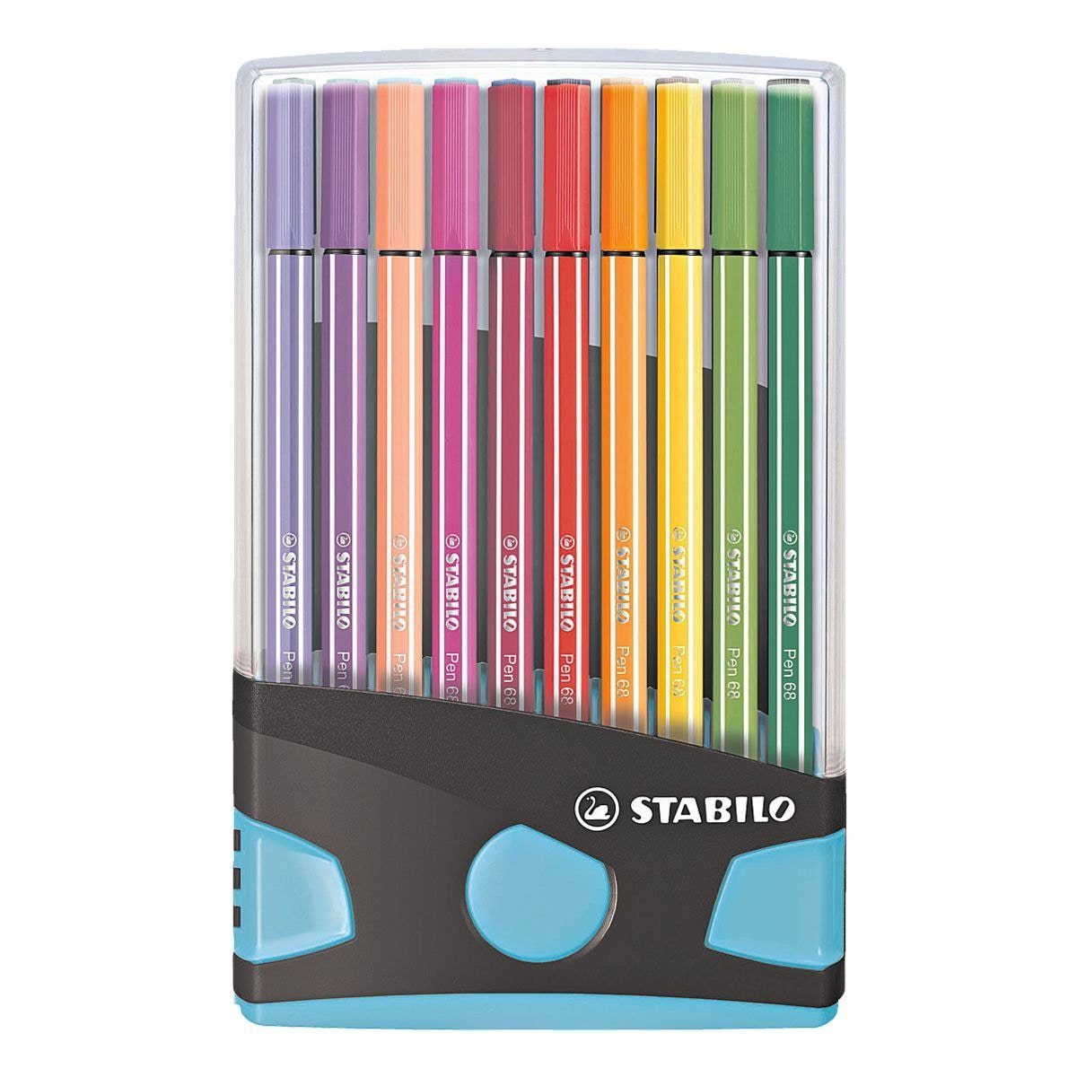 STABILO Etui Pen Filzstift Ständer-Funktion ColorParade, mit zusammenklappbarem im (20-tlg), 68