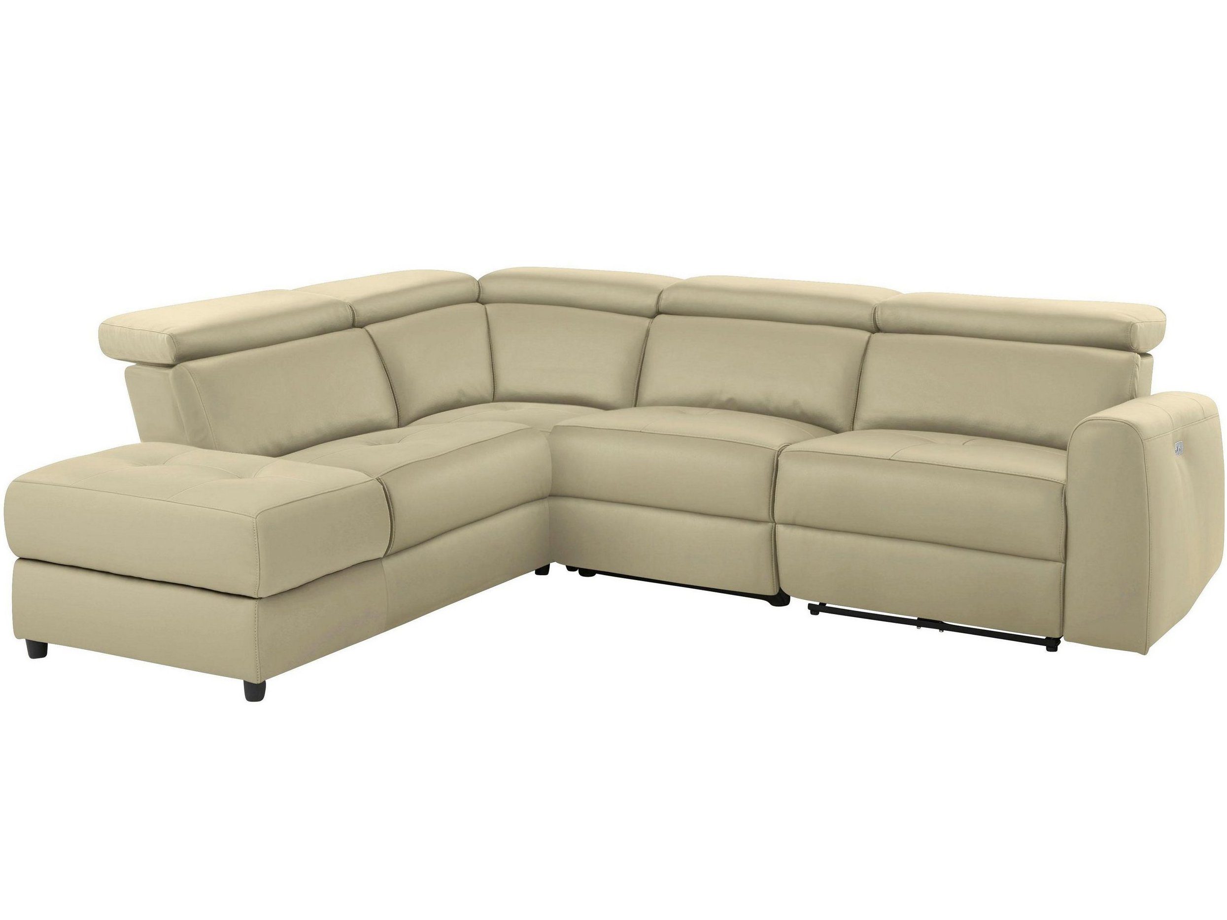 loft24 Ecksofa Carla, mit Relaxfunktion Creme