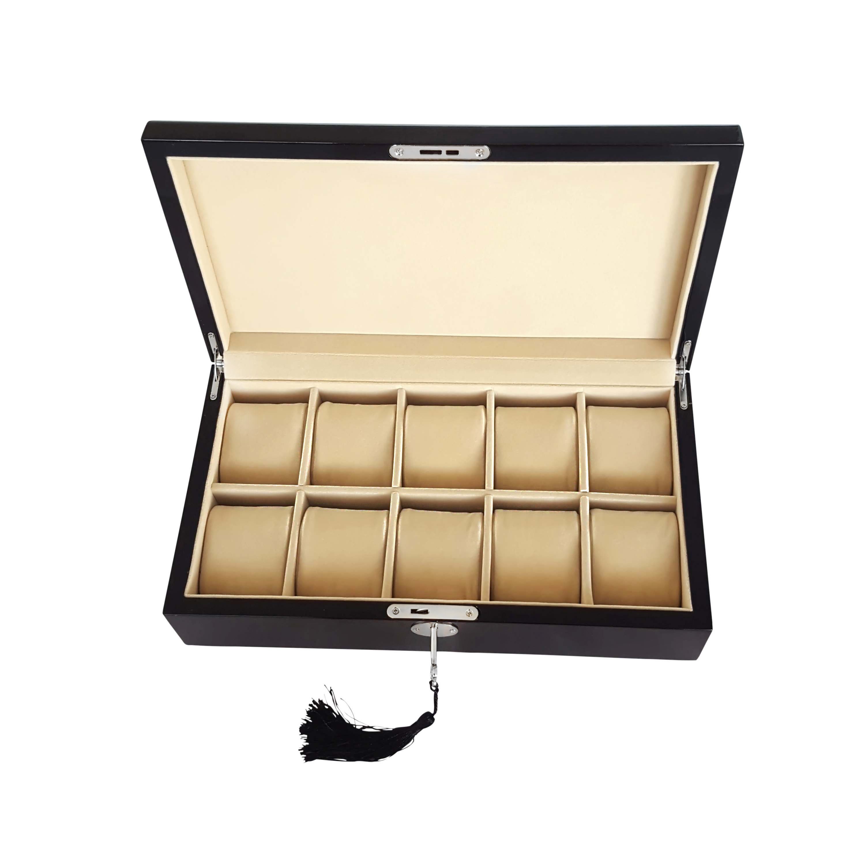Lindberg&Sons Uhrenbox Premium Uhrenbox für die elegante Aufbewahrung von  bis zu 10 Uhren