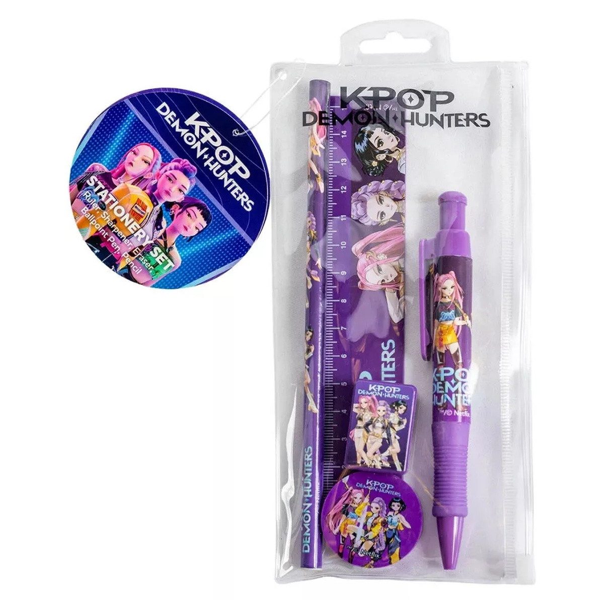 K-Pop Demon Hunters Kreativset K-pop Demon Hunters Purple 5-teiliges Schreibset