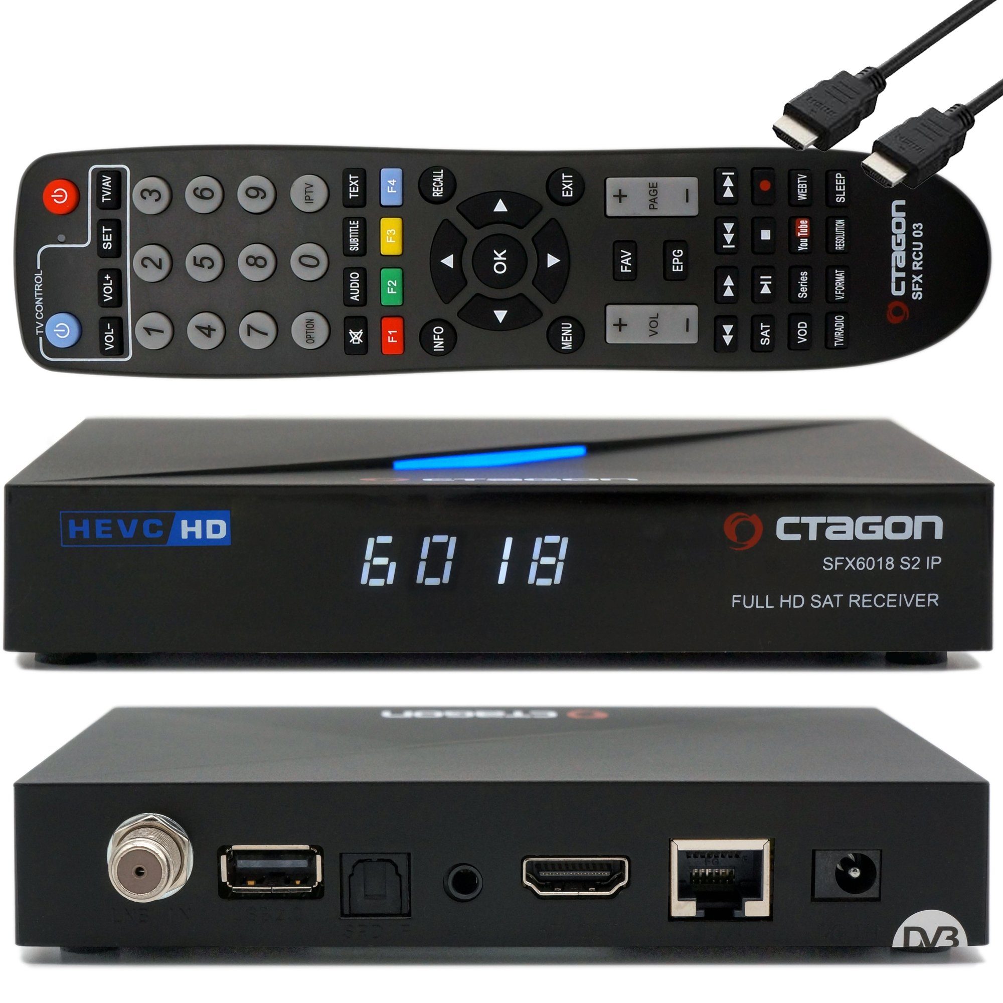 OCTAGON SFX6018 S2+IP - H.265 HEVC 1x DVB-S2 HD E2 Linux Smart Sat Receiver, SAT-Receiver