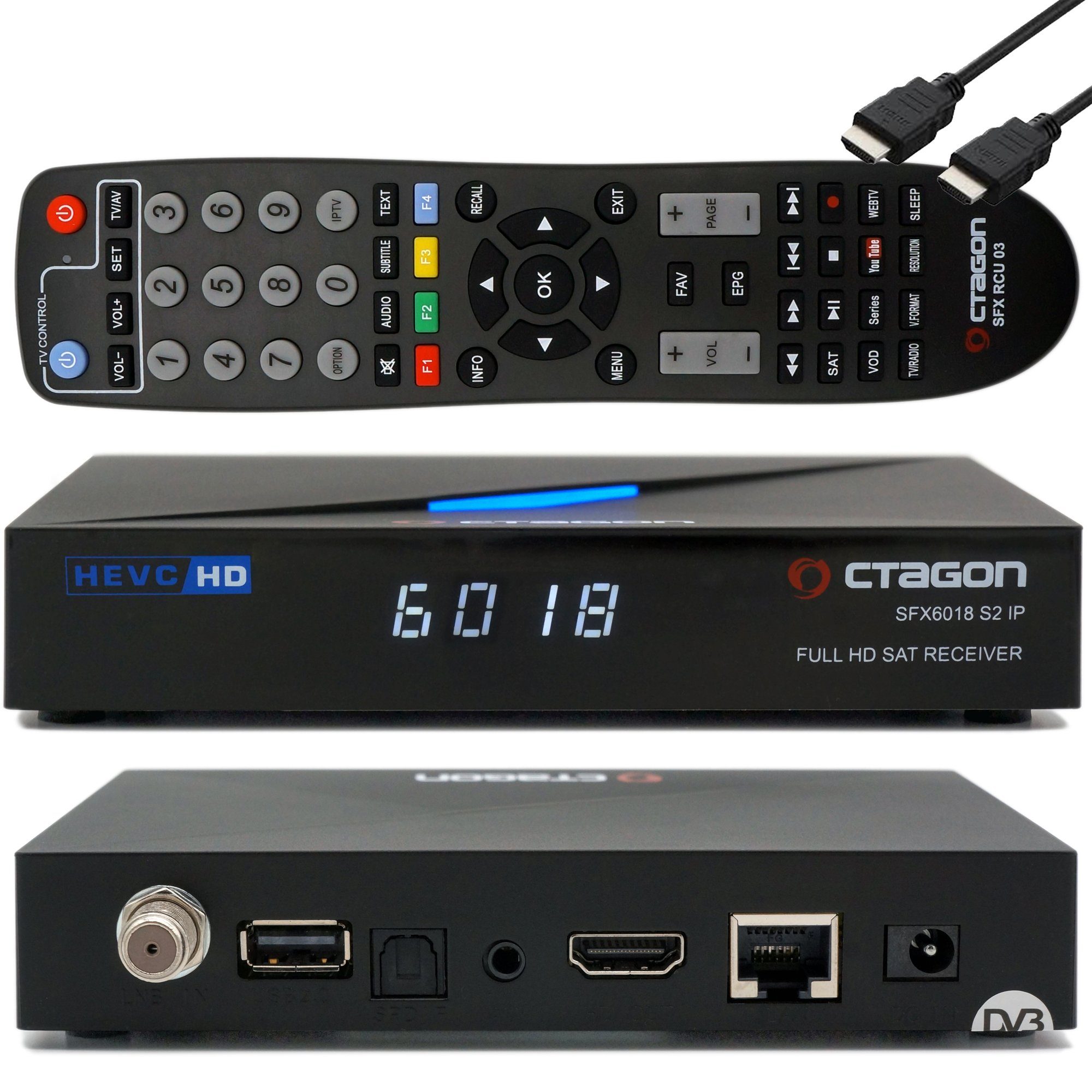 OCTAGON SFX6018 S2+IP - H.265 HEVC 1x DVB-S2 HD E2 Linux Smart Sat Receiver SAT-Receiver