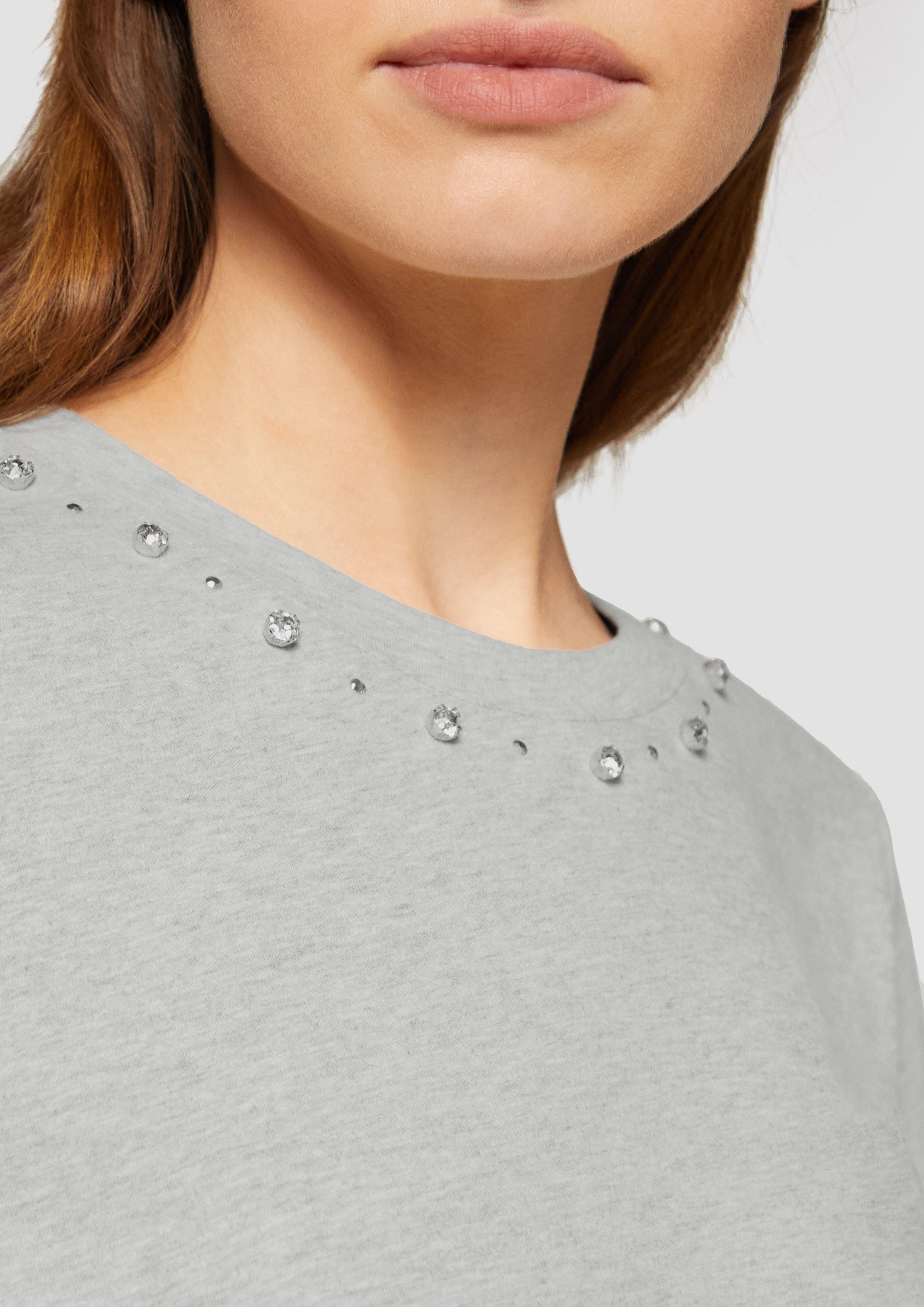 s.Oliver Kurzarmshirt T-Shirt aus Baumwolle mit günstig online kaufen