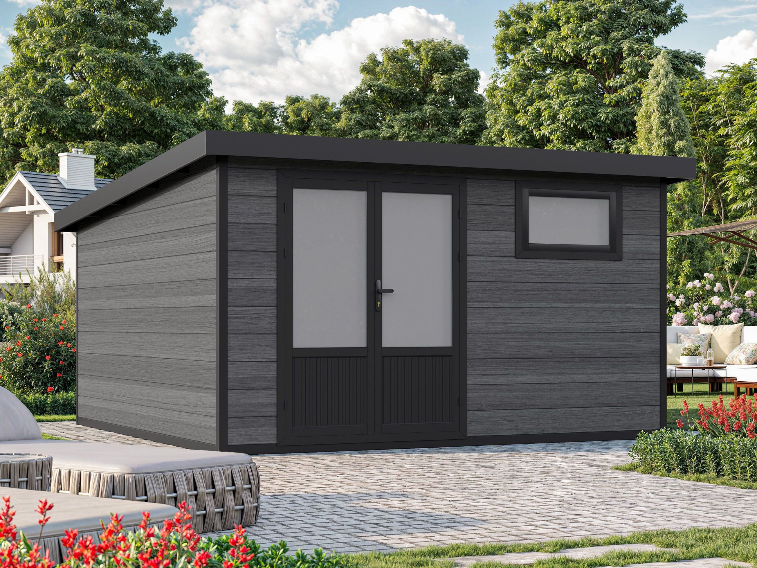 Fjordholz Gartenhaus Style DeLuxe 13,70 m² günstig online kaufen