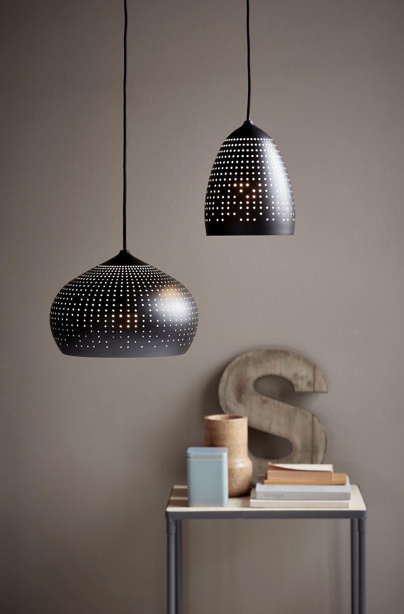 Nordlux Pendelleuchte Houston 30 Pendant Black Pendel E27 Hängeleuchte Metall, ohne Leuchtmittel