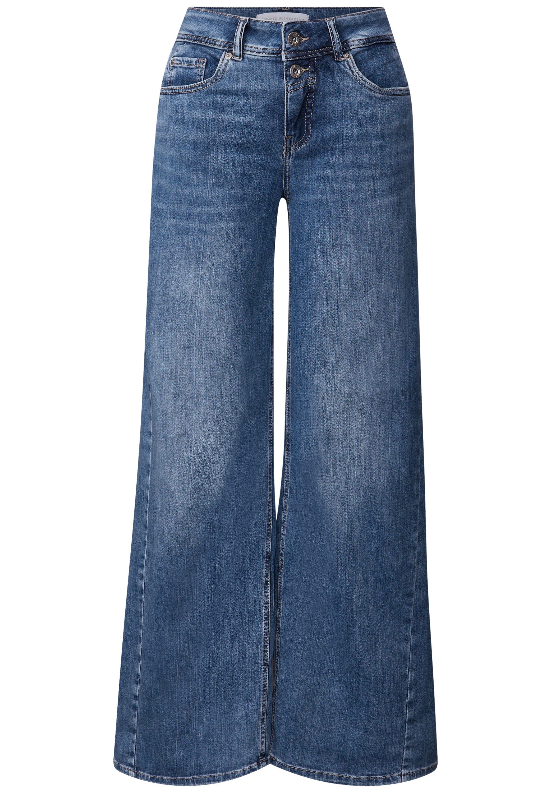 STREET ONE Weite Jeans Wide Leg Jeans Palazzo (1-tlg) günstig online kaufen