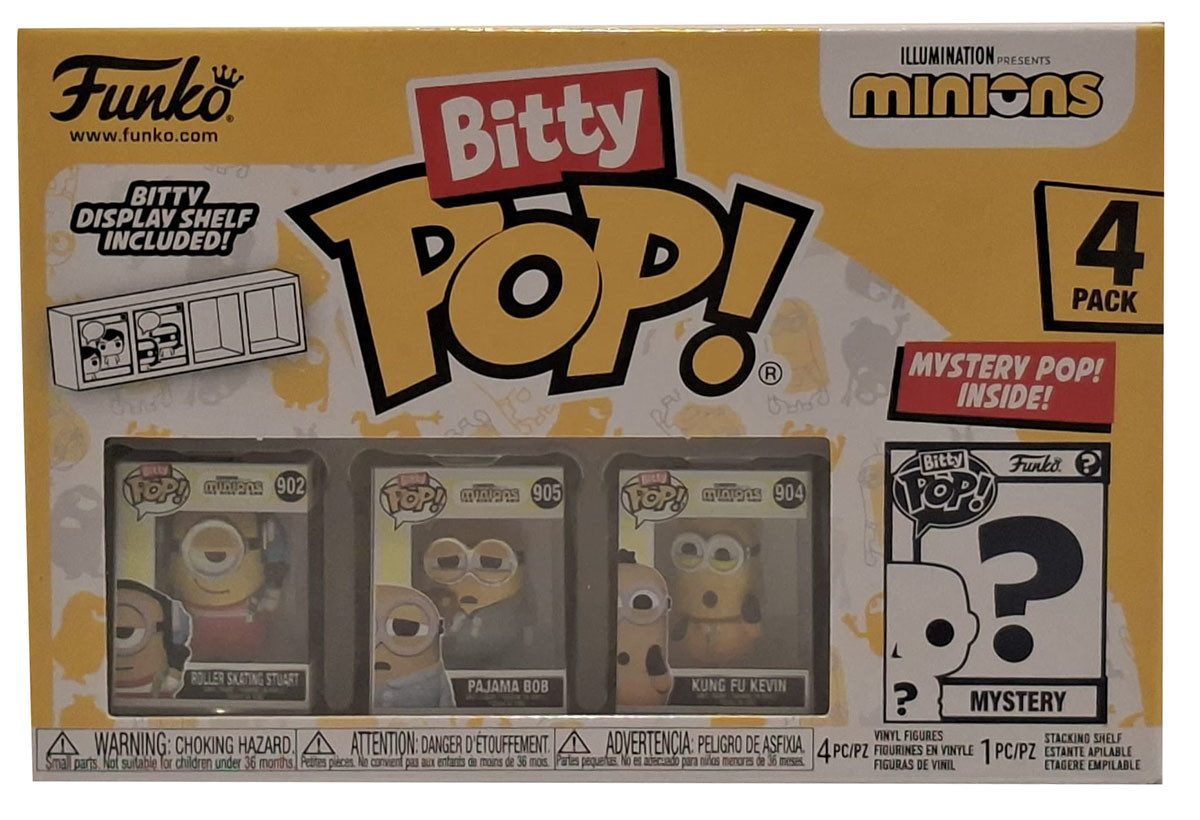 Funko Spielfigur Funko Bitty Pop! Minions Roller Skating Stuart, Pajama Bob Figuren