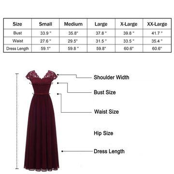 AFAZ New Trading UG Abendkleid Damen kleid einfarbig Taillenkleid Cocktailkleid Partykleid Maxikleid
