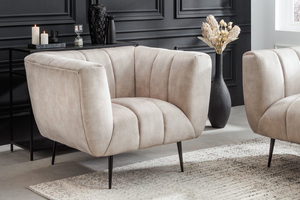 riess-ambiente Sessel NOBLESSE 105cm champagner / günstig online kaufen
