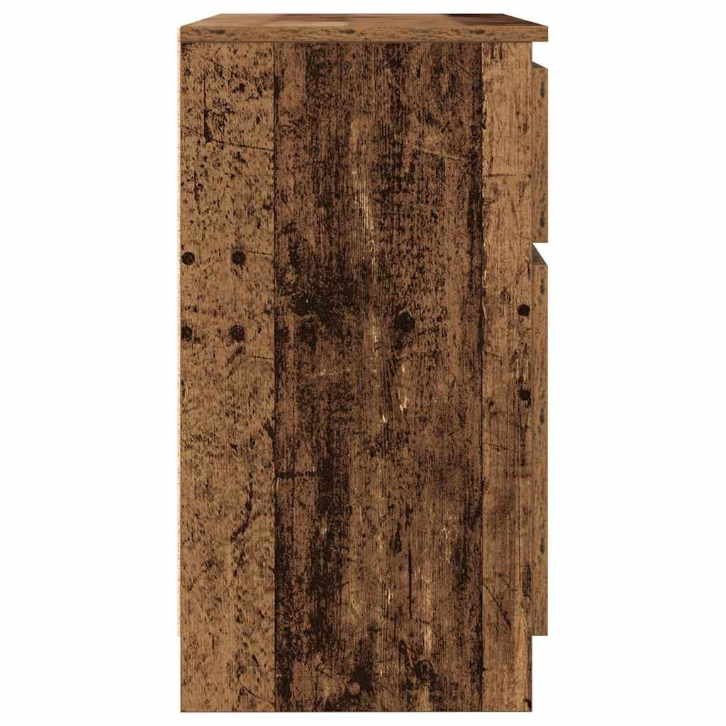 vidaXL Sideboard Sideboard mit Schublade Altholz-Optik 71x35x65 cm Holzwerkstoff (1 St)