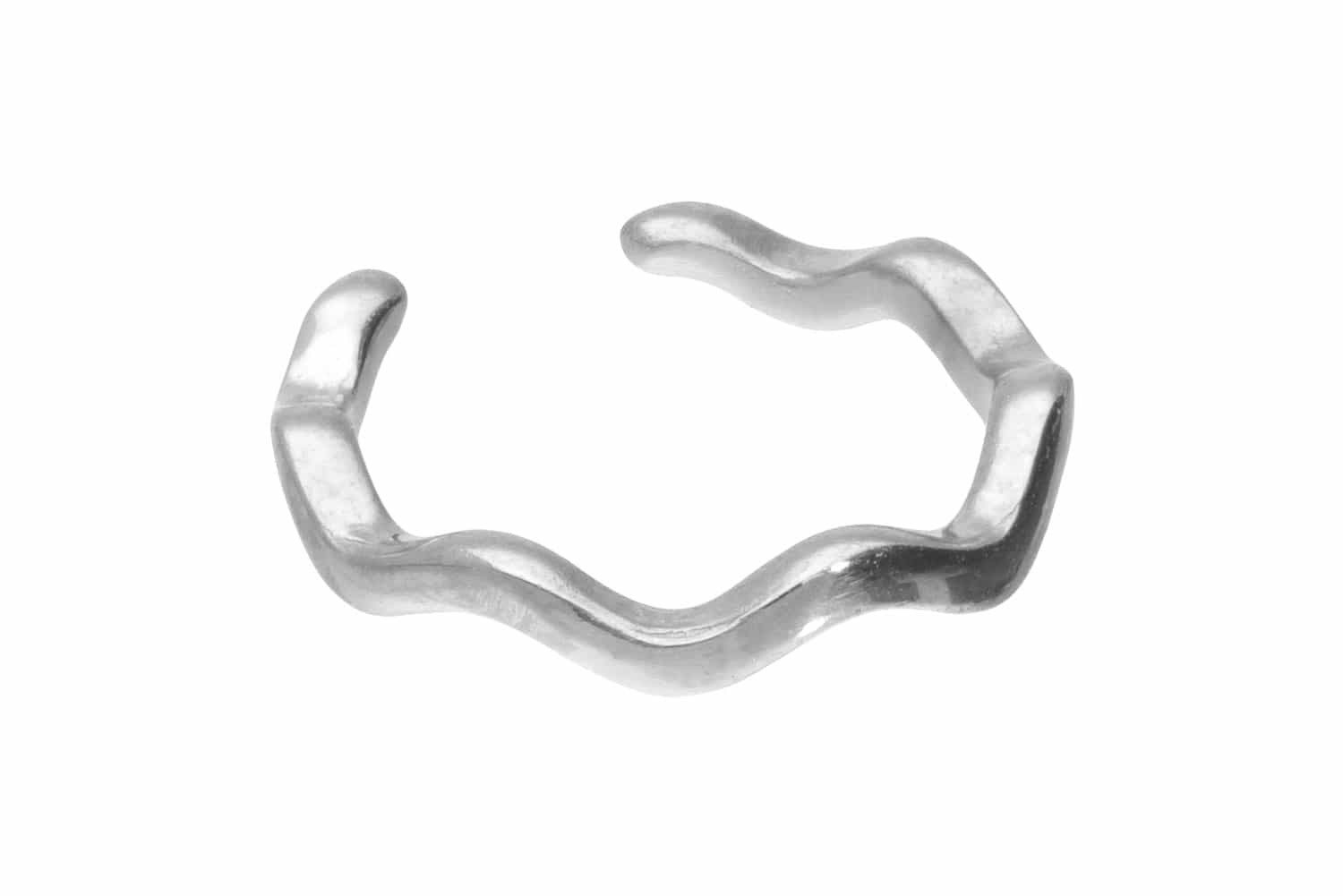 PIERCINGLINE Fake-Spirale Chirurgenstahl Fake Ohrring WELLE (Fake Piercing-Ringe, 1-tlg)