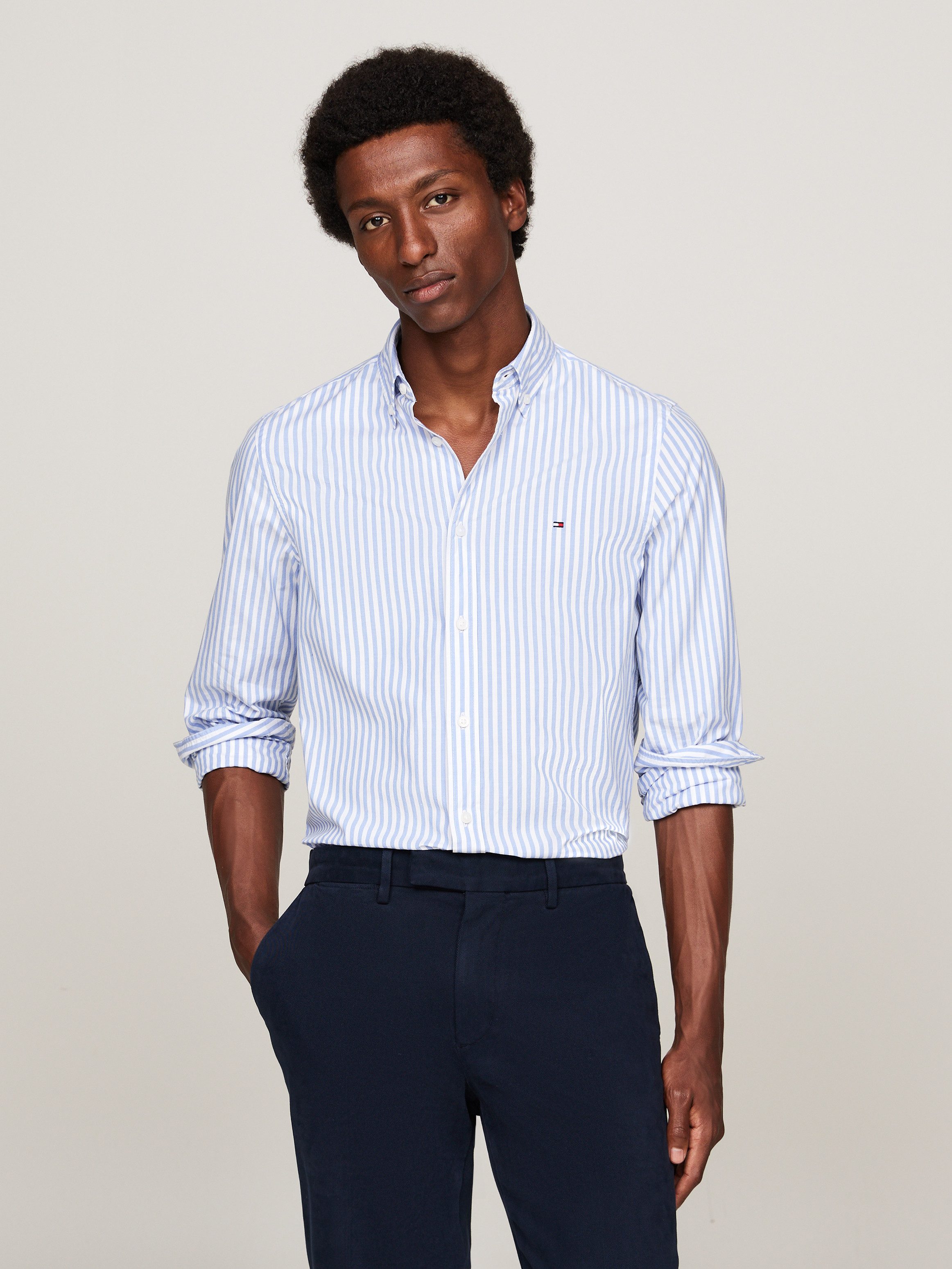 Tommy Hilfiger Businesshemd CLASSIC POPLIN STRIPE SF SHIRT günstig online kaufen