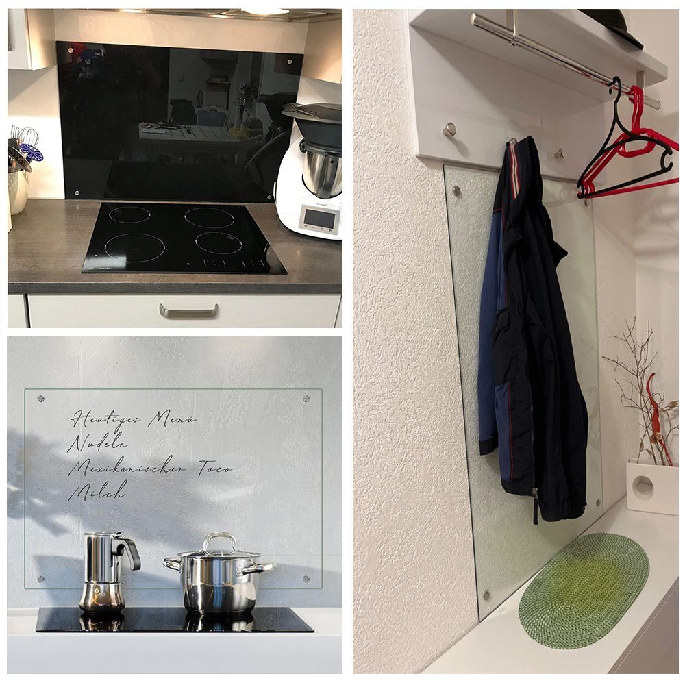 Mucola Küchenrückwand Glasrückwand Milchglas Fliesenspiegel Herdspritzschut günstig online kaufen