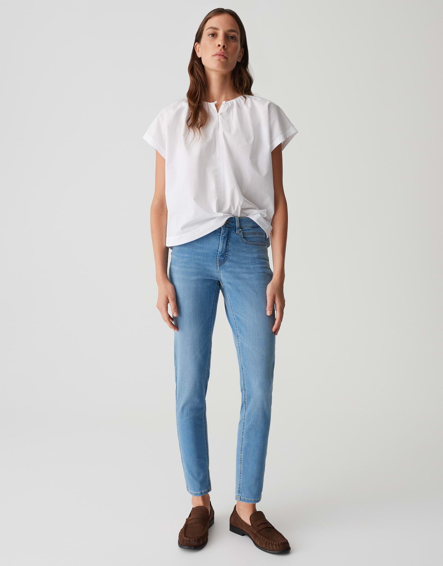 OPUS PANTS Skinny-fit-Jeans ENJA EASE mit Powerstretch Low Rise Ankle, Spanish Cotton, Zip-Fly