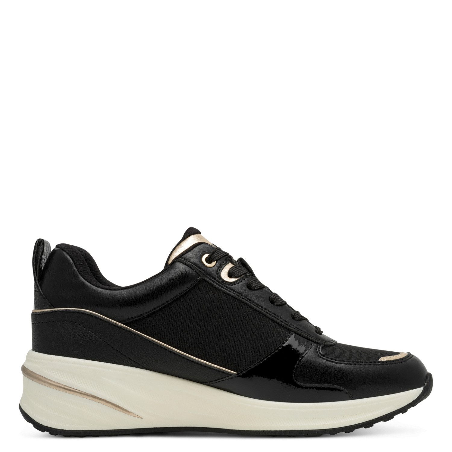 Tamaris Keilsneaker Schnürschuh, Halbschuh, Freizeitschuh mit Außenreißverschluss
