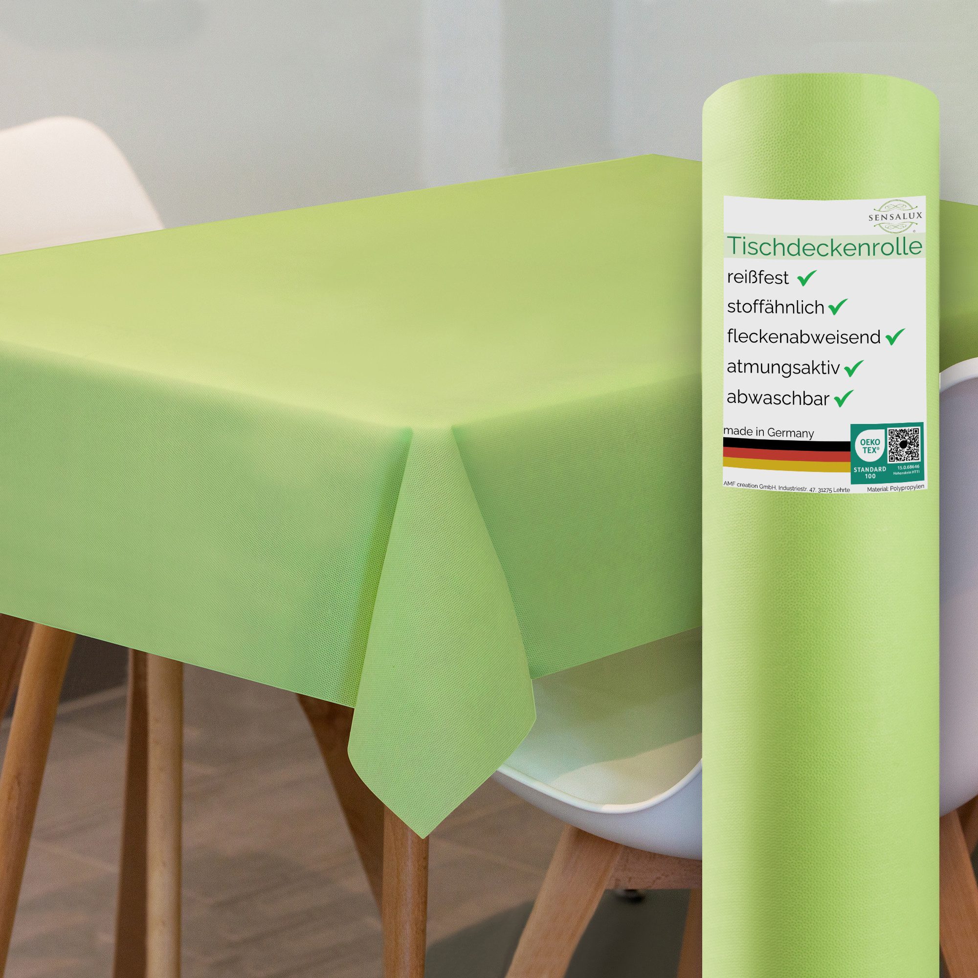 Sensalux Tischdecke Sensalux Tischdeckenrolle, 1m x 10m Apfelgrün günstig online kaufen