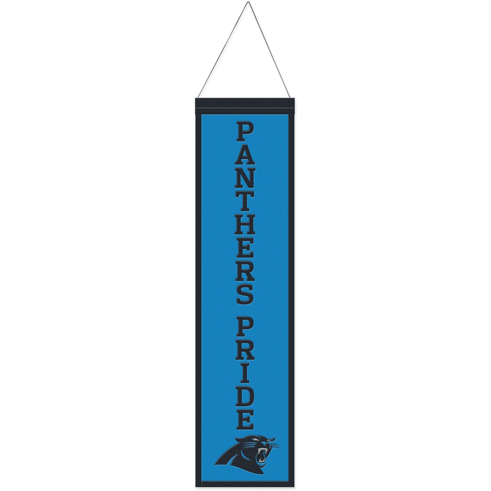 WinCraft Wanddekoobjekt NFL Teams SLOGAN Wool Banner 80x20cm Carolina Panthers