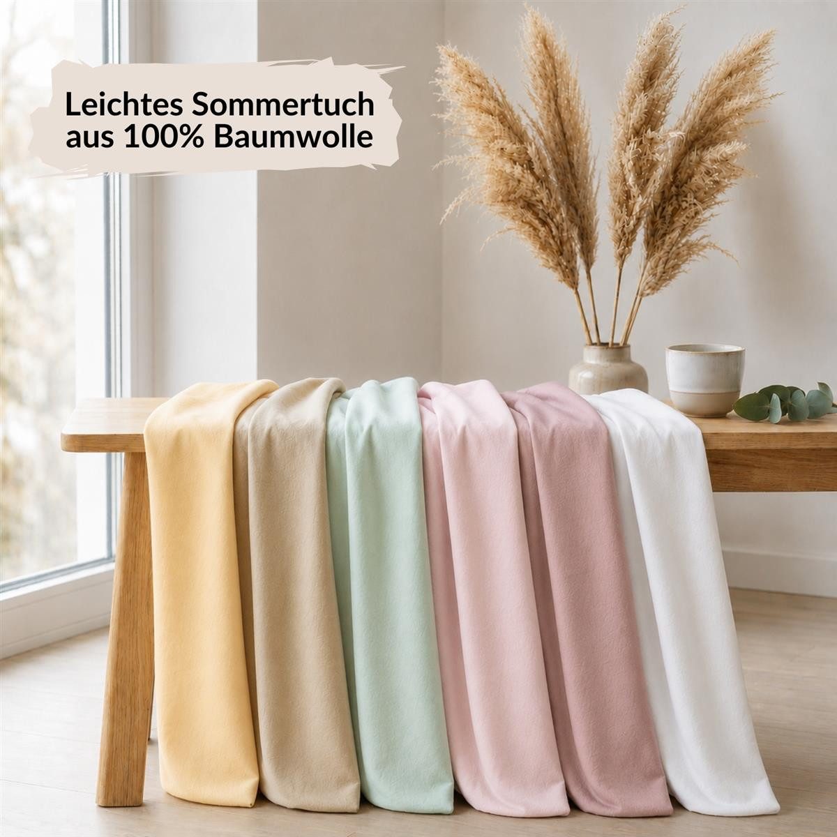Carpe Sonno Betttuch Bettlaken ohne Gummizug Baumwolle 140x250 Haustuch klassisch glatt, Baumwolle, Gummizug: ohne, (1 Stück), Vielseitig verwendbar: Sommerdecke, Strandtuch, Überwurf uvm.