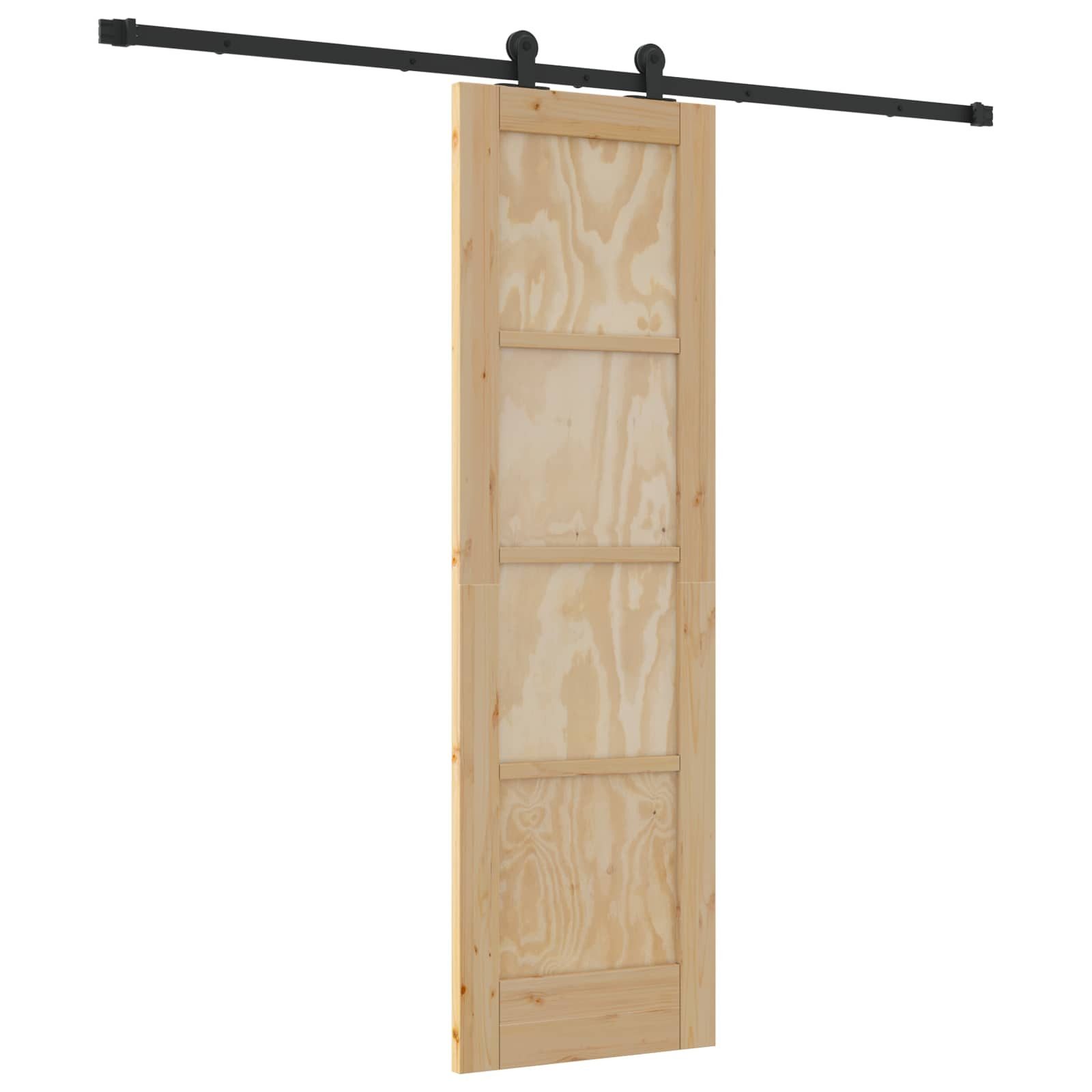 vidaXL Haustür Schiebetür ORKDAL 61 x 198,5 cm Massives Kiefernholz Natur (1-St)