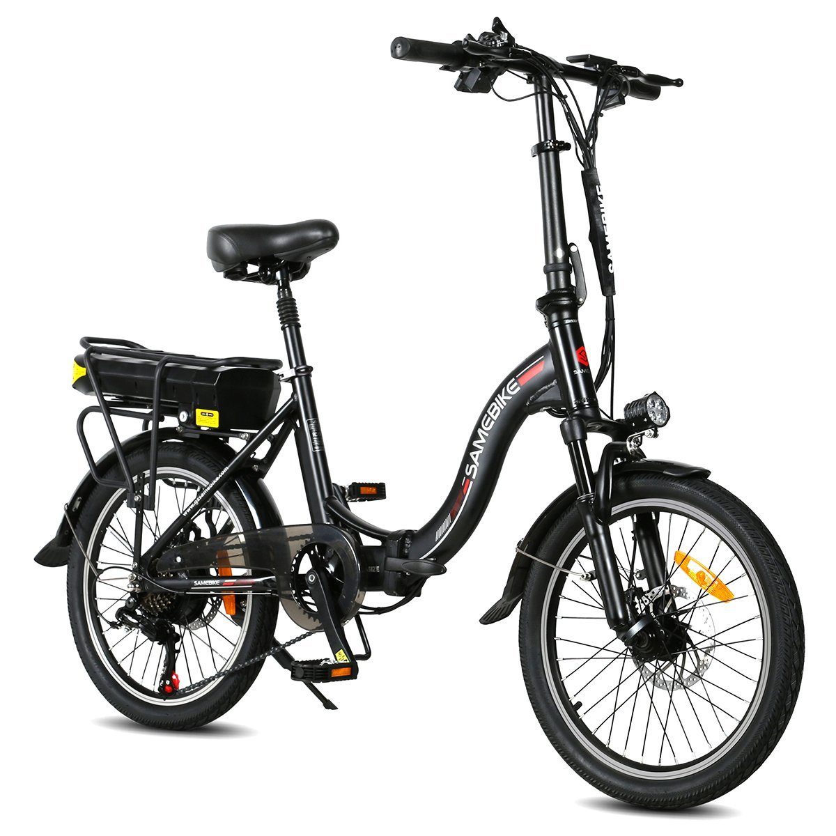 SAMEBIKE E-Bike JG20 Faltbares Elektrofahrrad 36V 350W 10AH Batterie 7 speed