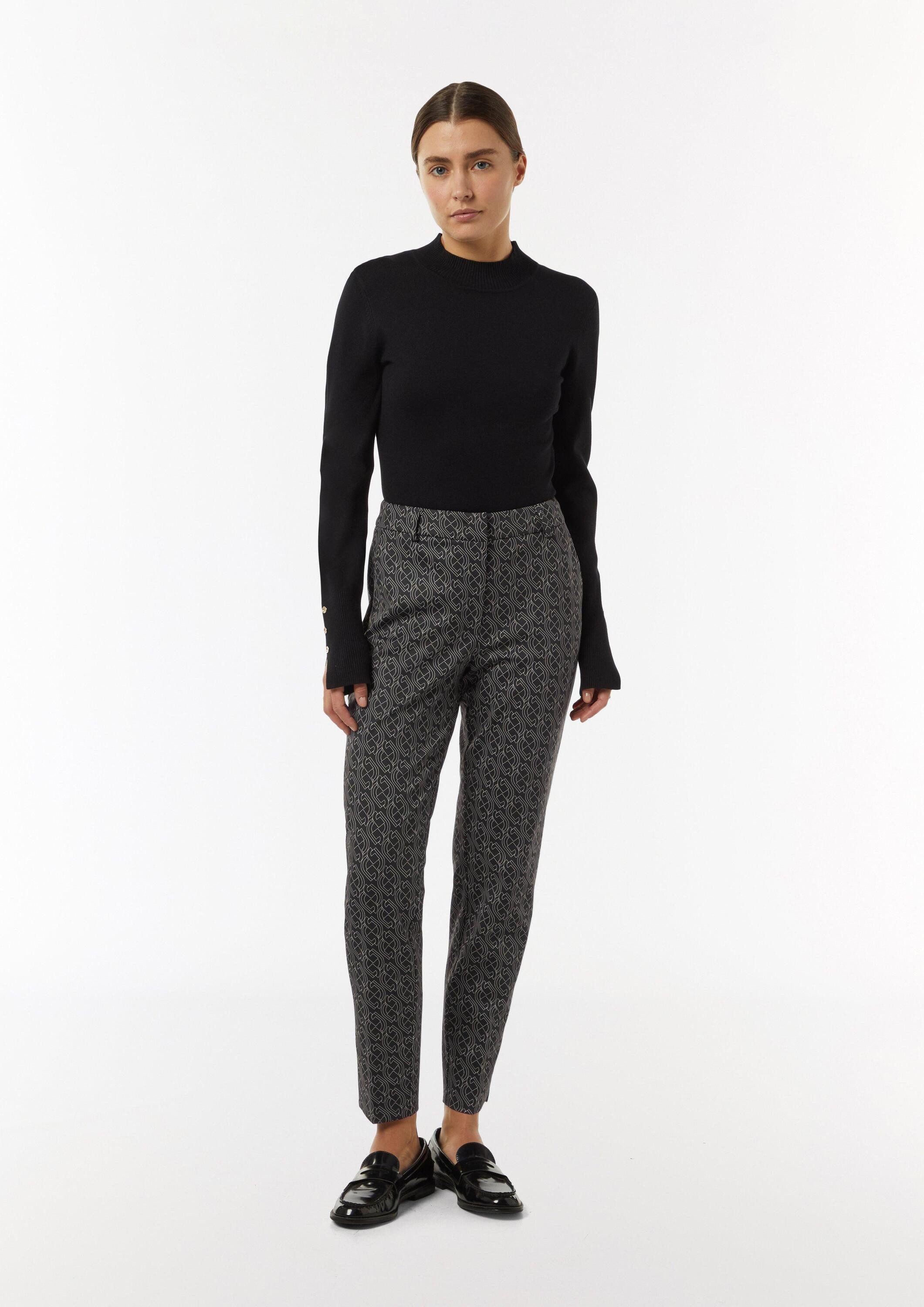 comma 7/8-Hose Hose Gemusterte Cigarette-Pants aus günstig online kaufen