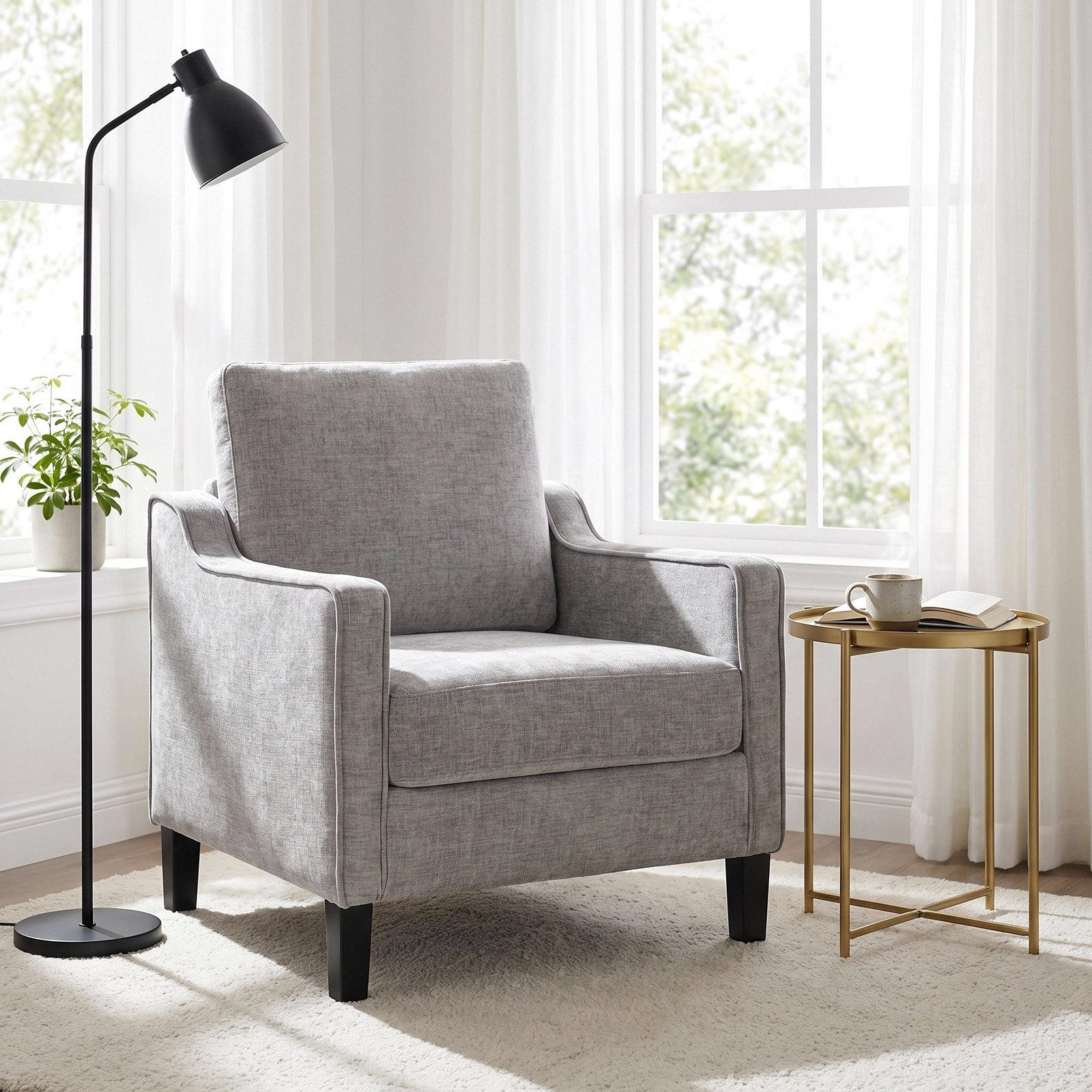 TLGREEN Loungesessel Accent Sessel mit Kissen,Polstersessel – 75×71×90 cm (Bequemes Einzelsitz-sofa),Lesesessel bequem, fur Wohnzimmer, Büro & Wohnung,Apartment