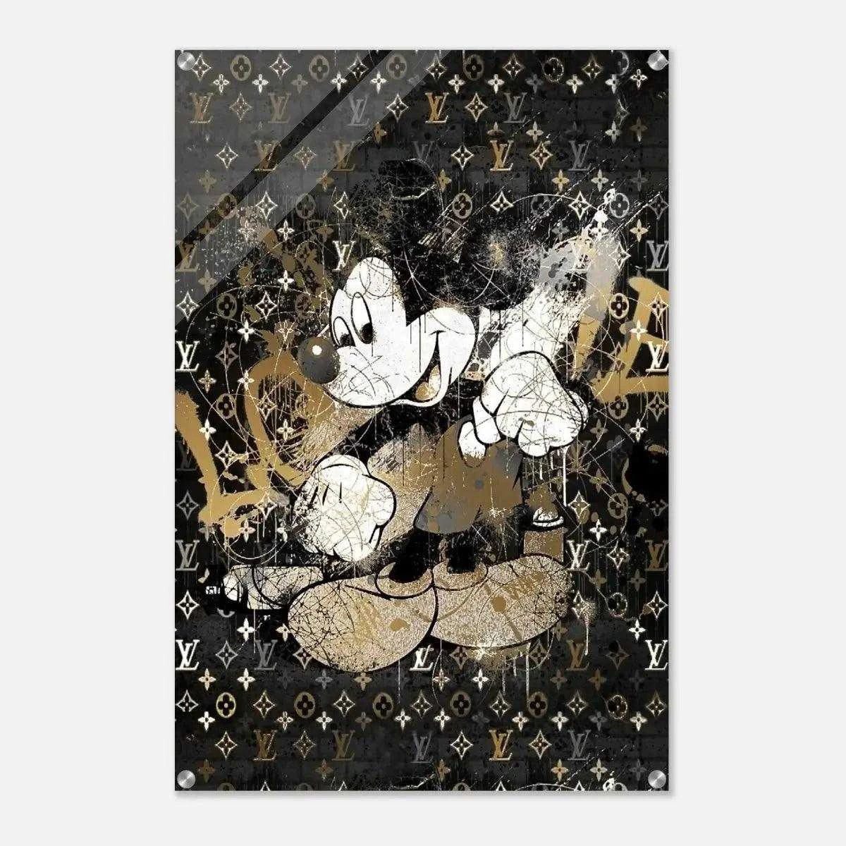 SimpleCanvas Wandbild Vintage Mickey - Leinwandbild Luxuriös, Wandbild Mick günstig online kaufen