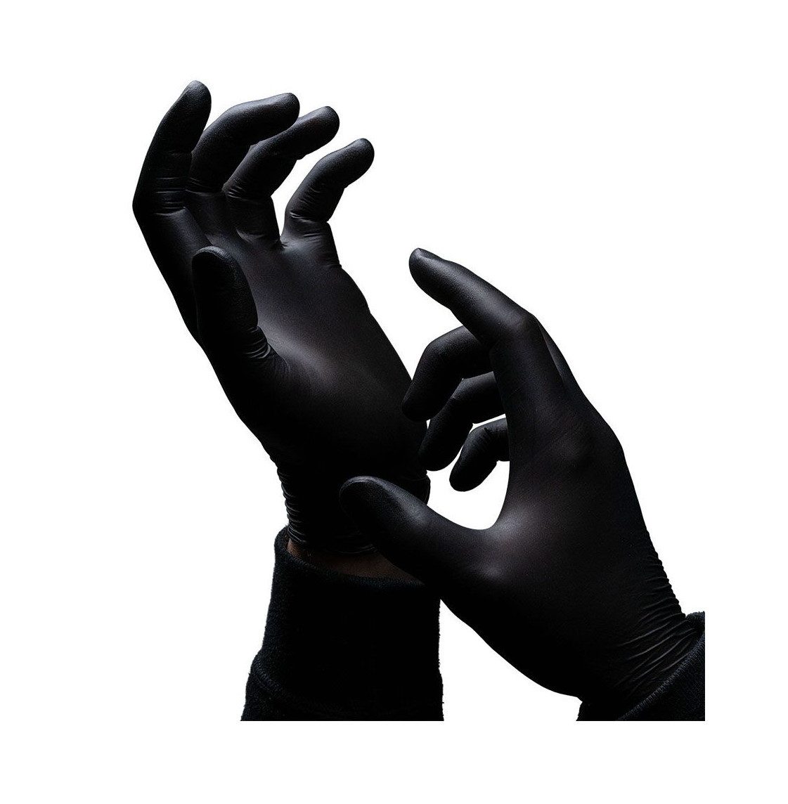 DocMed Nitril-Handschuhe Nature Gloves Nitril U.-Handschuhe schwarz, Gr. XS/S/M/L/XL (Einweghandschuhe, 1-St., ideal für schnellen, flexiblen Einsatz) Unsteril und puderfrei – hautfreundlich und allergikergeeignet