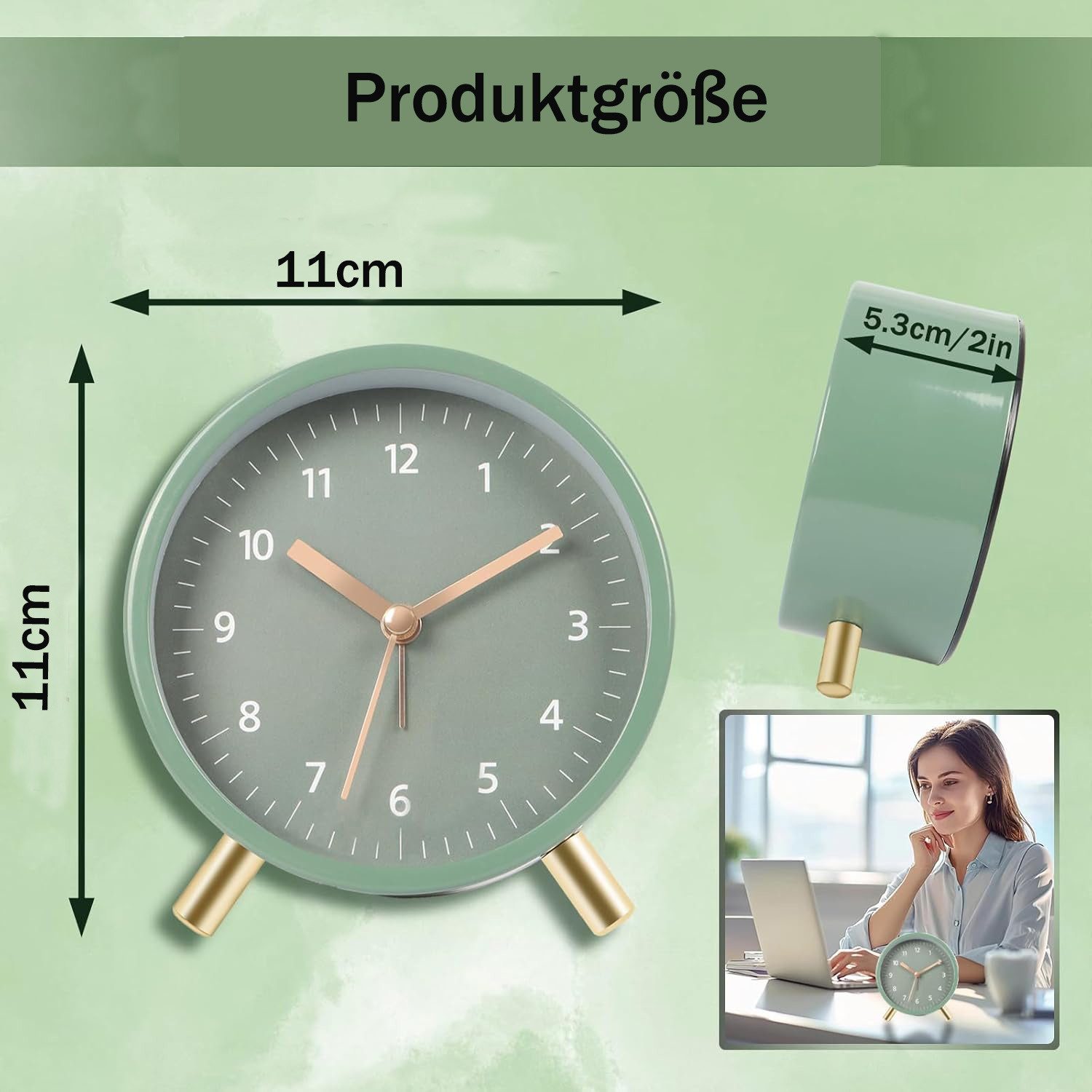 Coonoor Wecker Wecker, lautlos ohne Ticken, günstig online kaufen