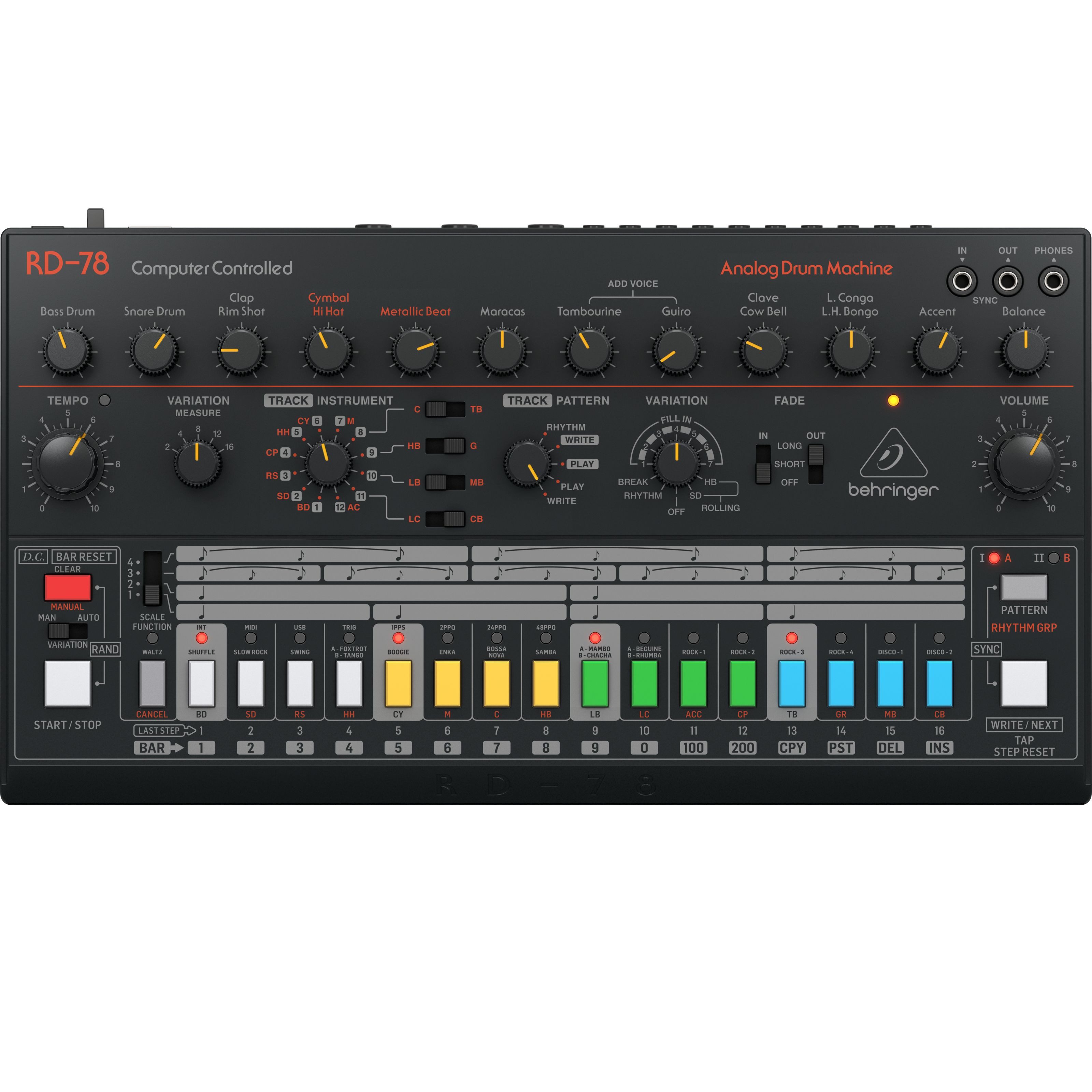 Behringer Synthesizer (Groove-Tools, Drumcomputer), RD-78 - Drum Machine