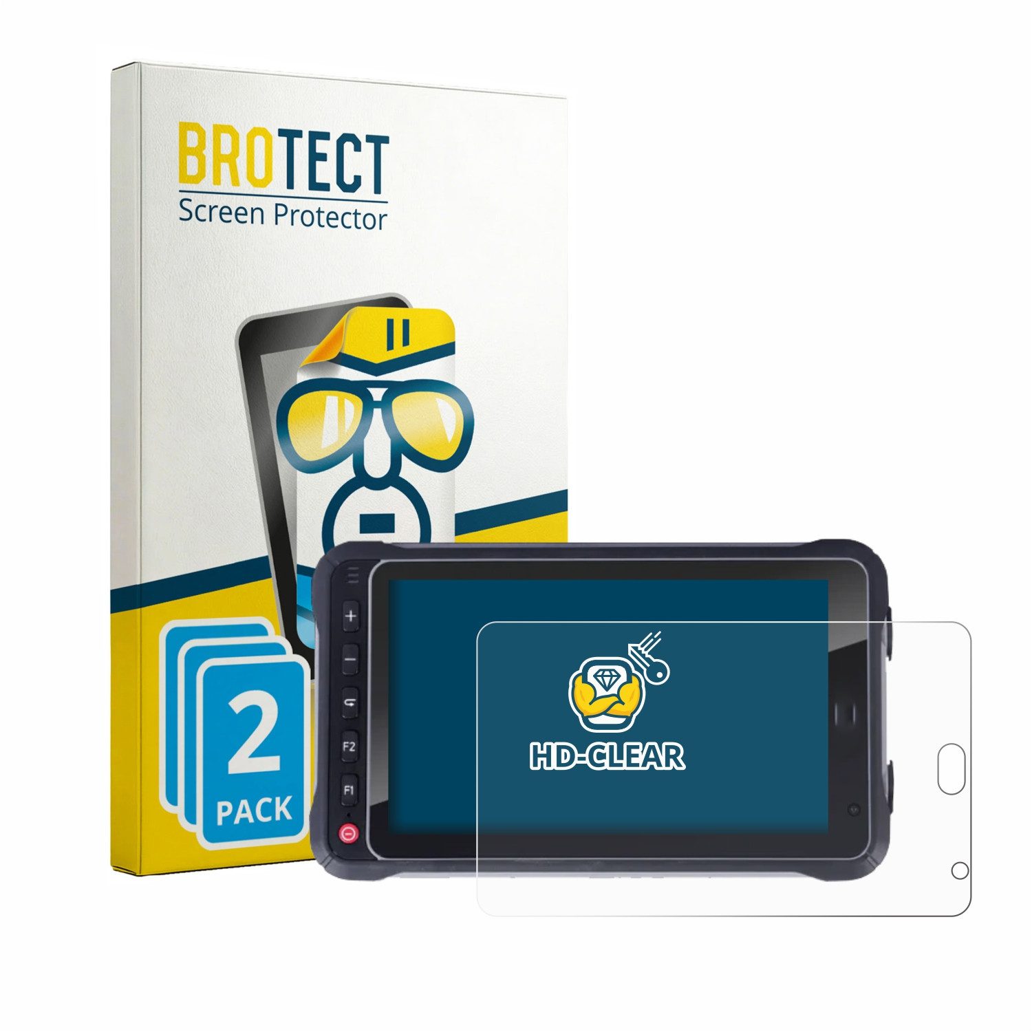 BROTECT Displayschutzfolie Schutzfolie für Hugerock X72, 2 Stück, Displayschutz Schutz Folie Klar Transparent