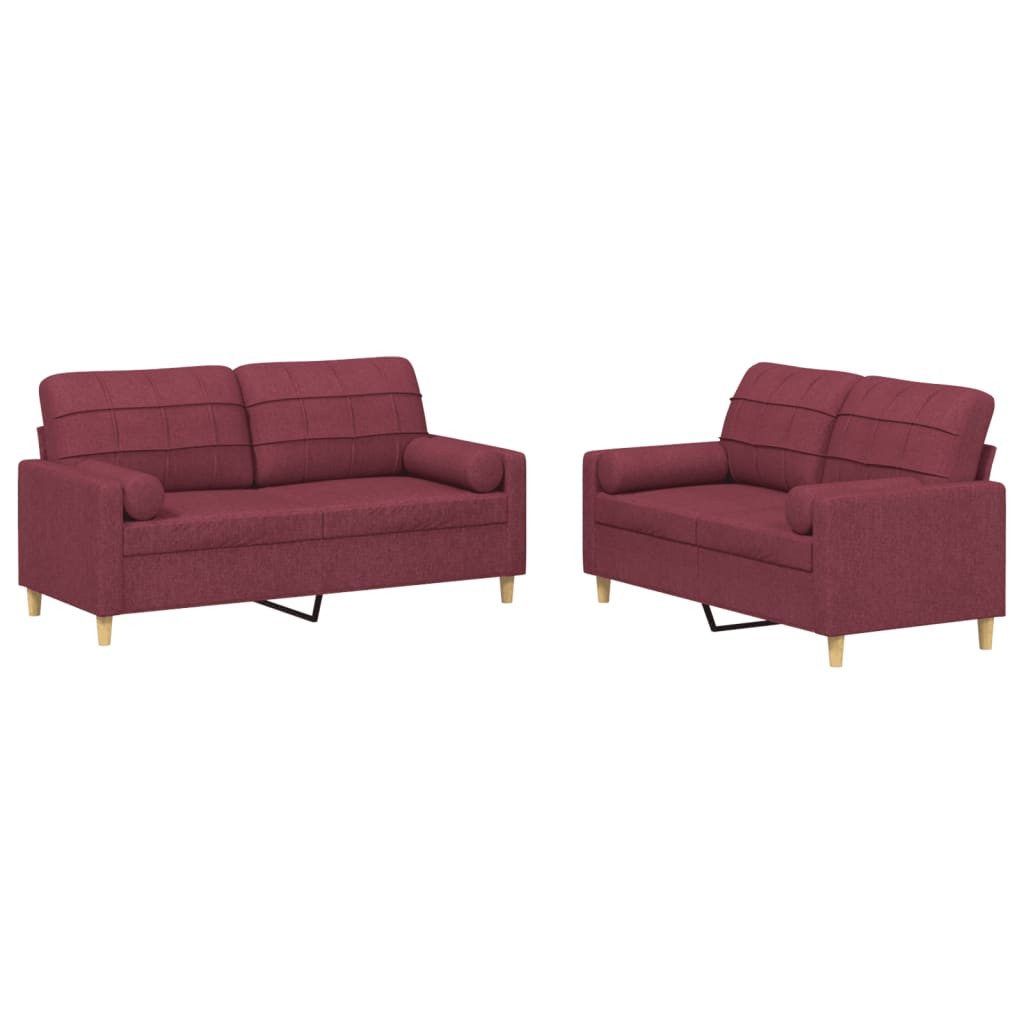 vidaXL Sofa 2-tlg. Sofagarnitur mit Kissen günstig online kaufen