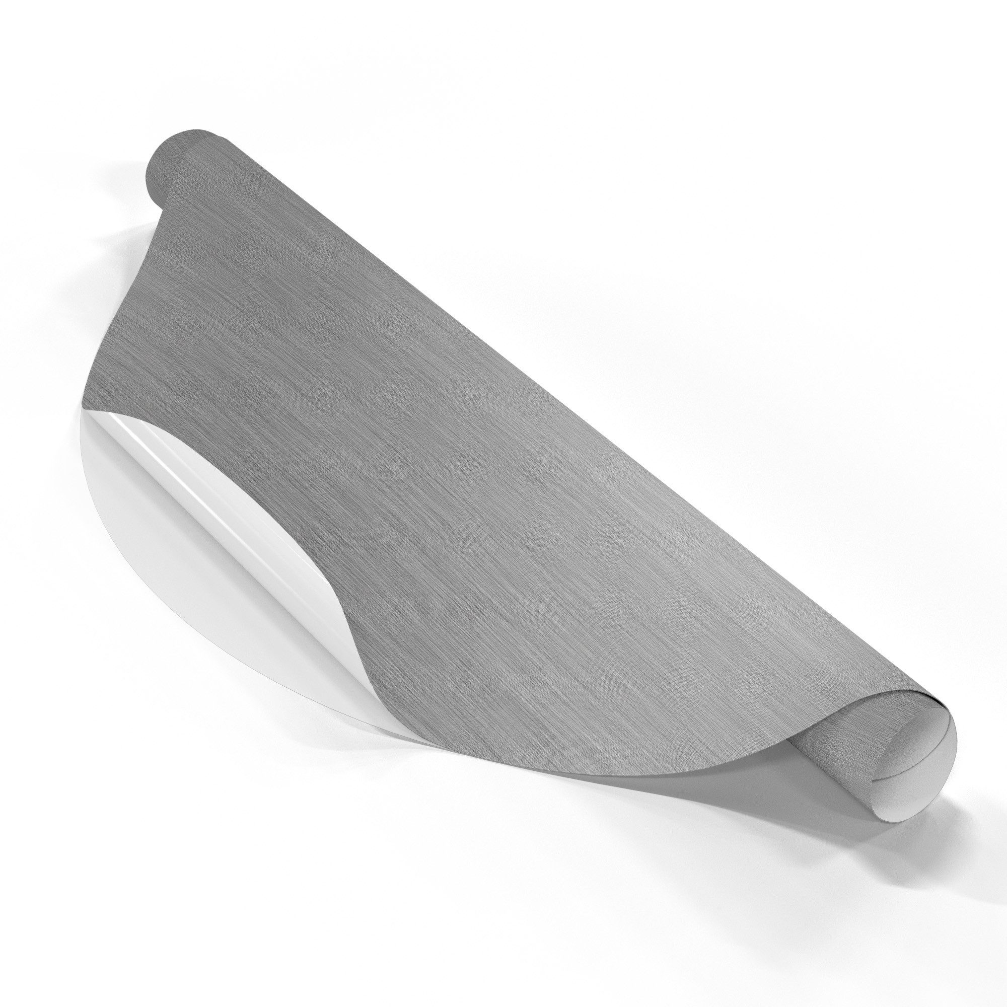 DEQORI Fototapete 'Gebürsteter Stahl', Rund, matte Leinwandstruktur, bedruckt, (1 St), selbstklebend Wandtattoo Motiv Wandtapete Wand Sticker Bild Tapete