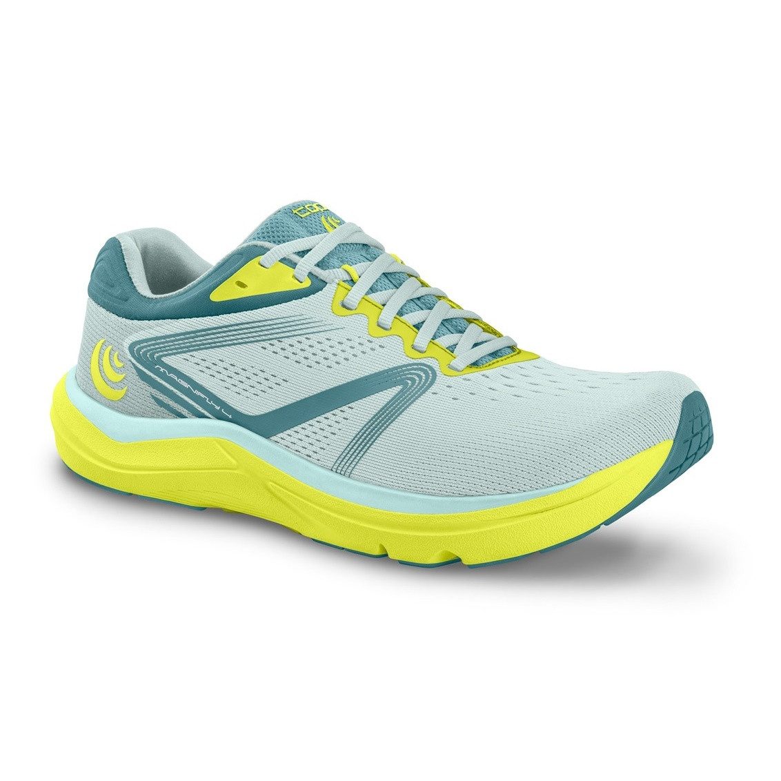 Topo Magnifly 4 (Dämpfung, 0mm Sprengung) blau/lime Damen Laufschuh
