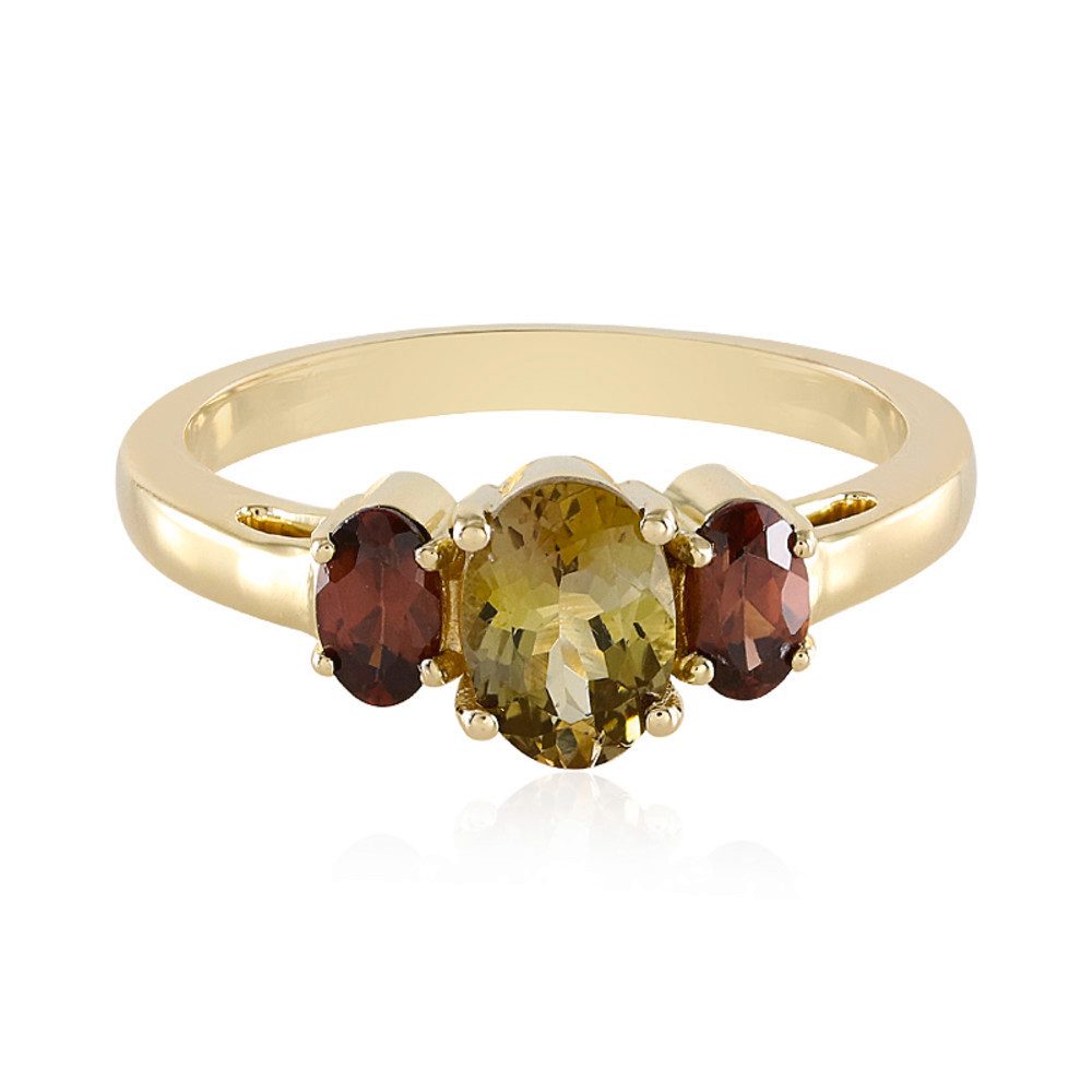 Cavill Goldring 9K Gelbgold Ring mit 0,81 ct gelbem Tansanit & Zirkonen Ova günstig online kaufen