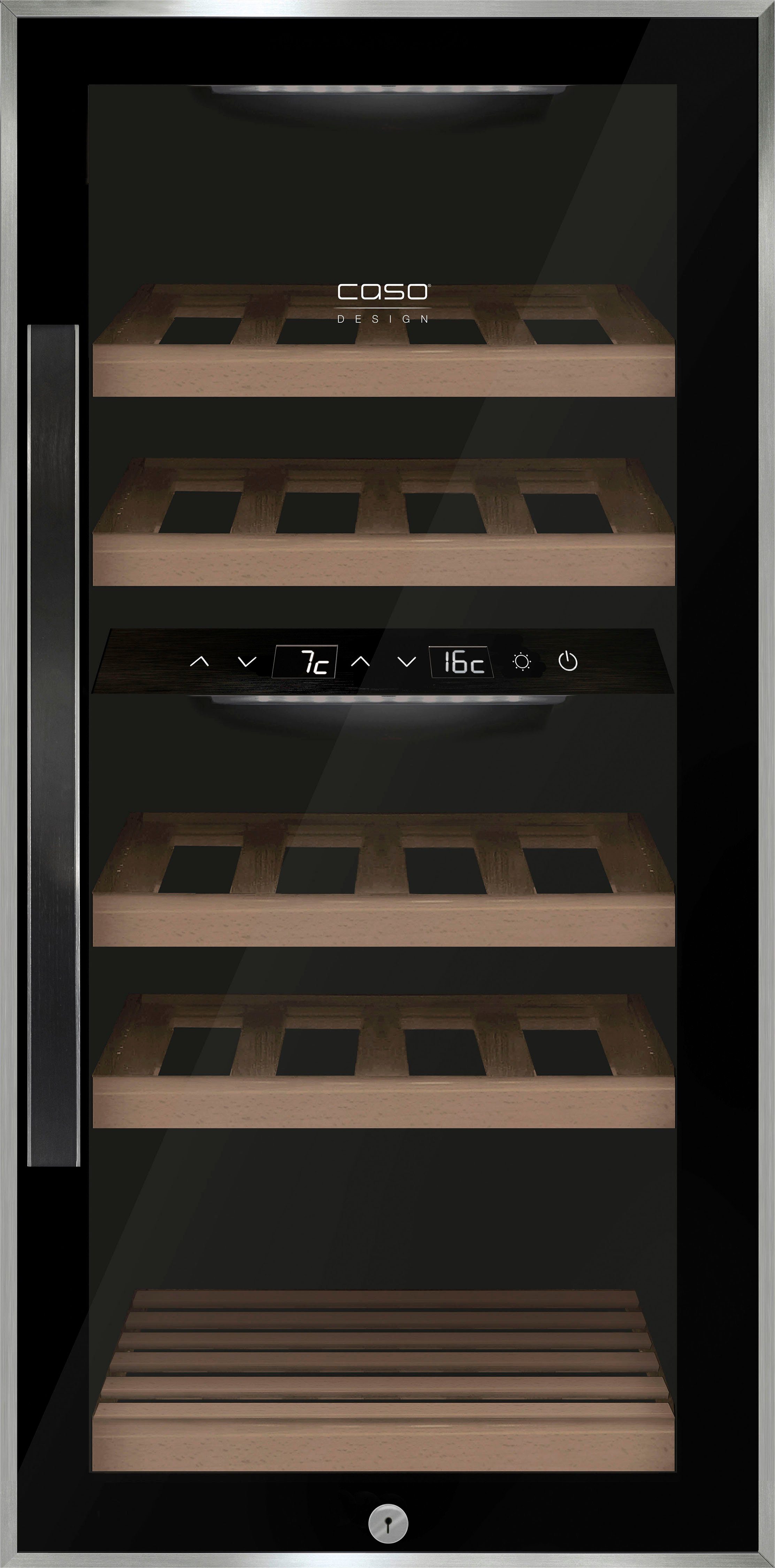 Caso Weinkühlschrank WineClassic Black 24, für 24 Standardflaschen á 0,75l