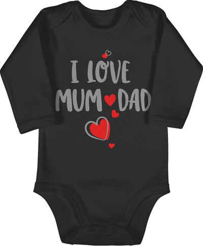 Shirtracer Shirtbody I love Mum and Dad Strampler Baby Mädchen & Junge