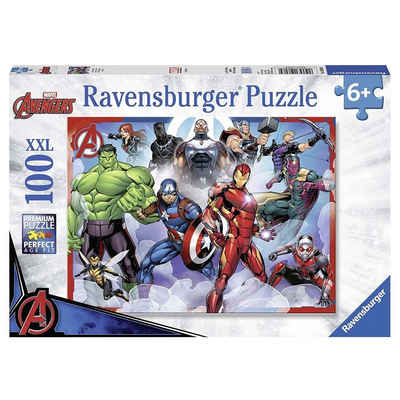 The AVENGERS Puzzle Puzzle XXL 100 Teile Marvel Avengers Ravensburger Endgame, 100 Puzzleteile